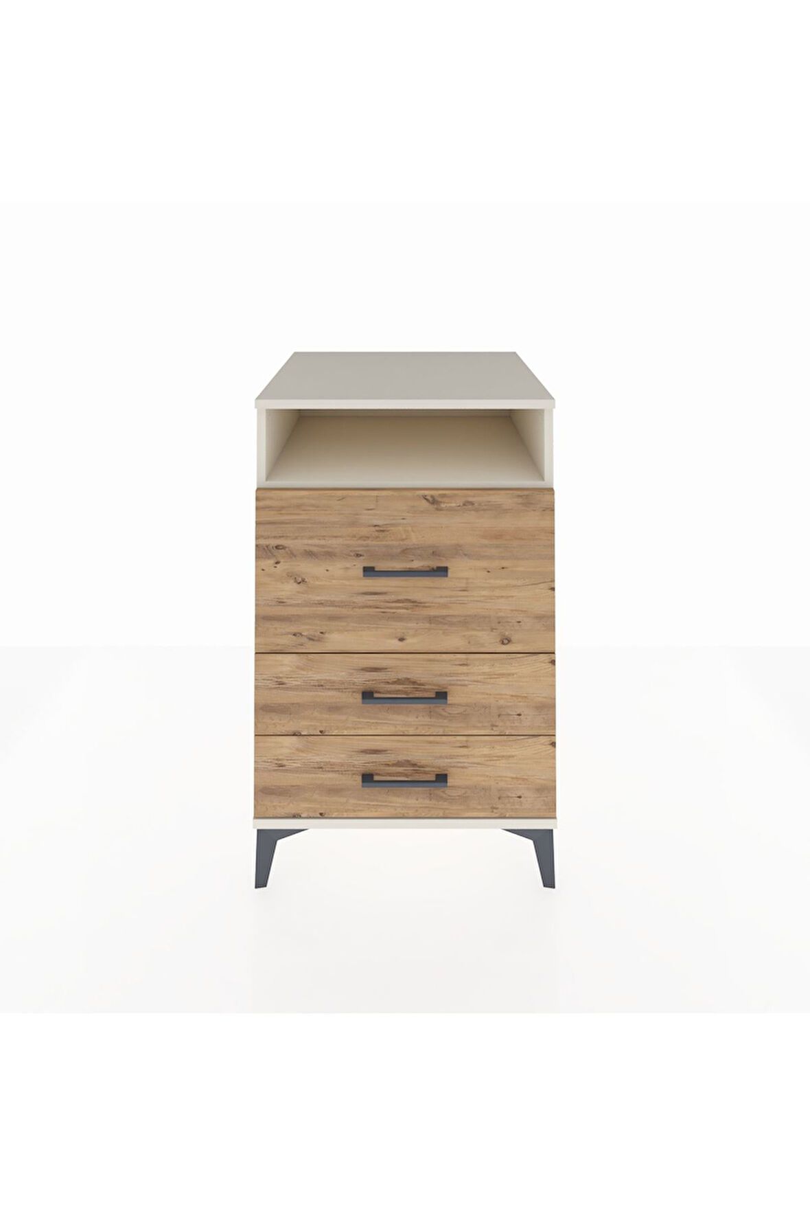 Kronos Komodin Tek Raflı 3 Çekmeceli 60x59x96 Aytaşı-Çam
