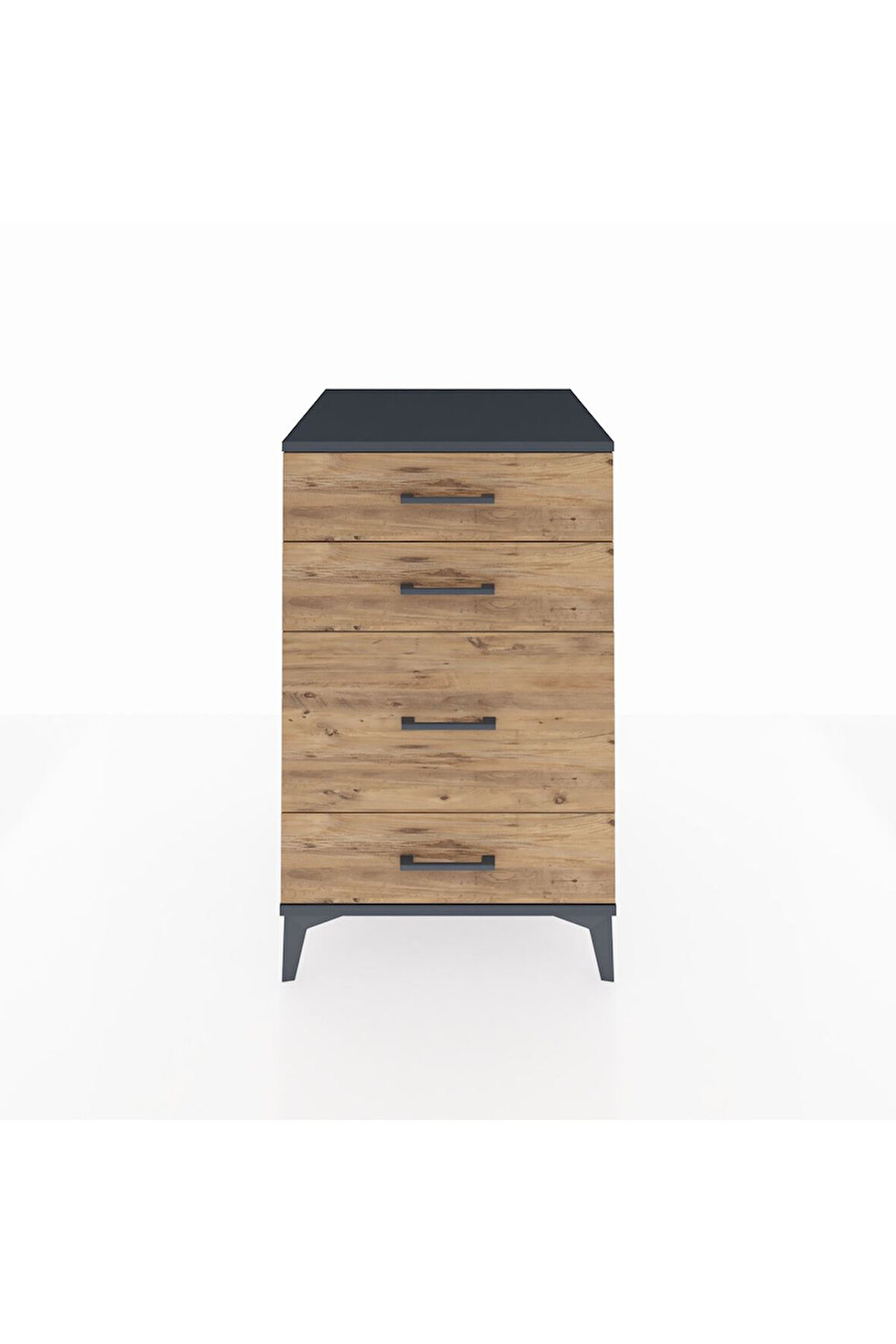 Kronos Komodin 4 Çekmeceli 60x59x96 Antrasit-Çam