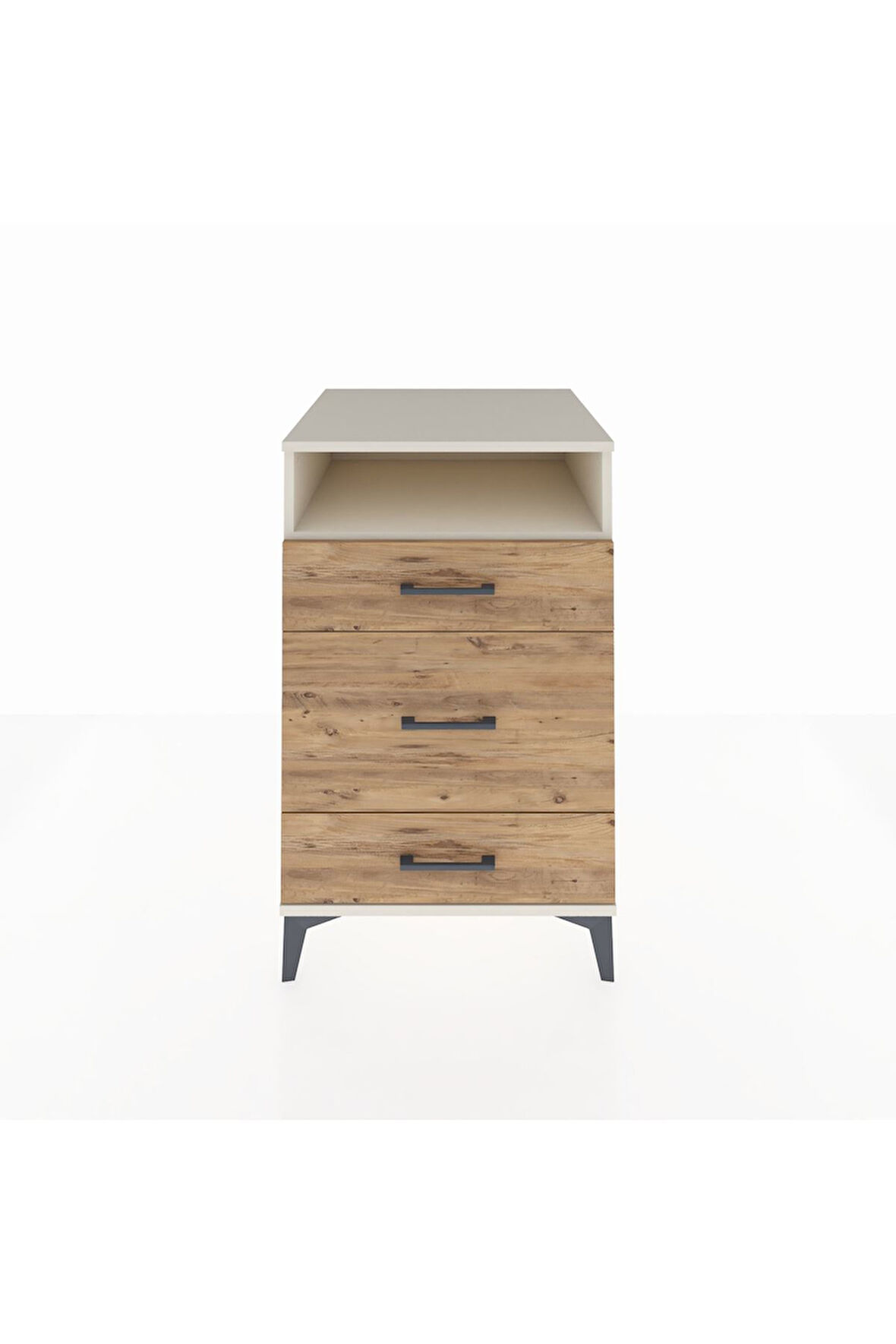 Kronos Komodin Tek Raflı 3 Çekmeceli 60x59x96 Aytaşı-Çam