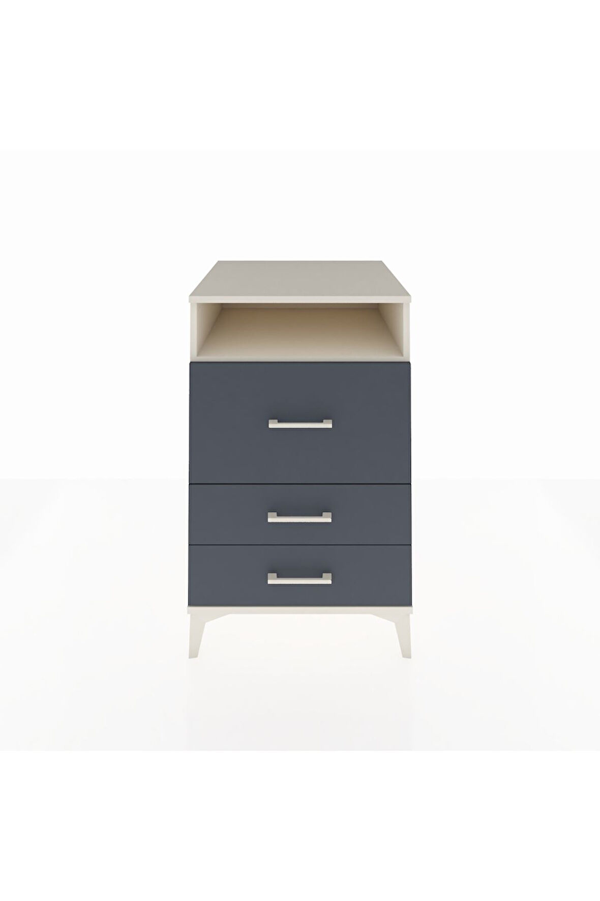 Kronos Komodin Tek Raflı 3 Çekmeceli 60x59x96 Aytaşı-Antrasit