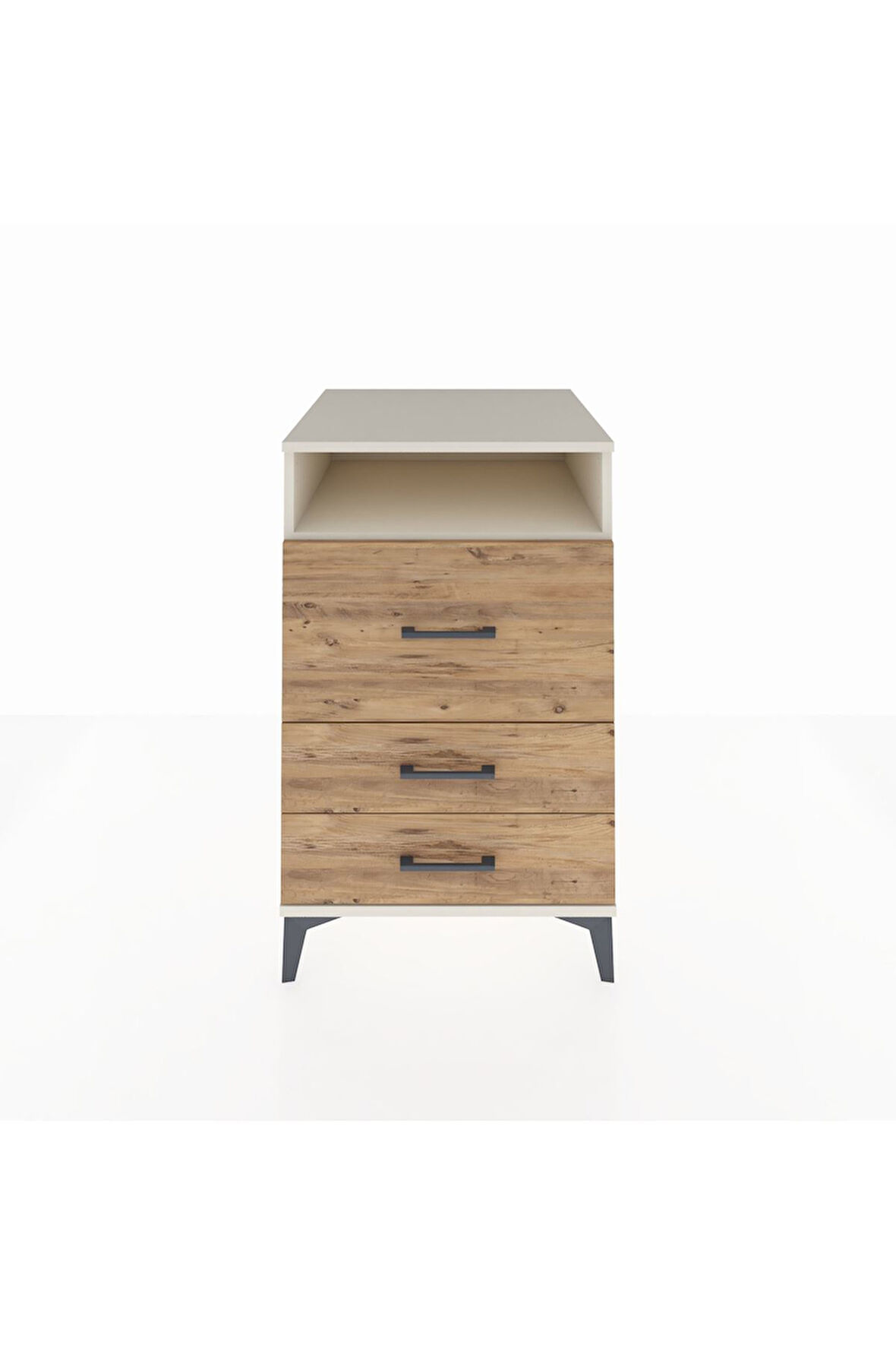 Kronos Komodin Tek Raflı 3 Çekmeceli 60x59x96 Aytaşı-Çam