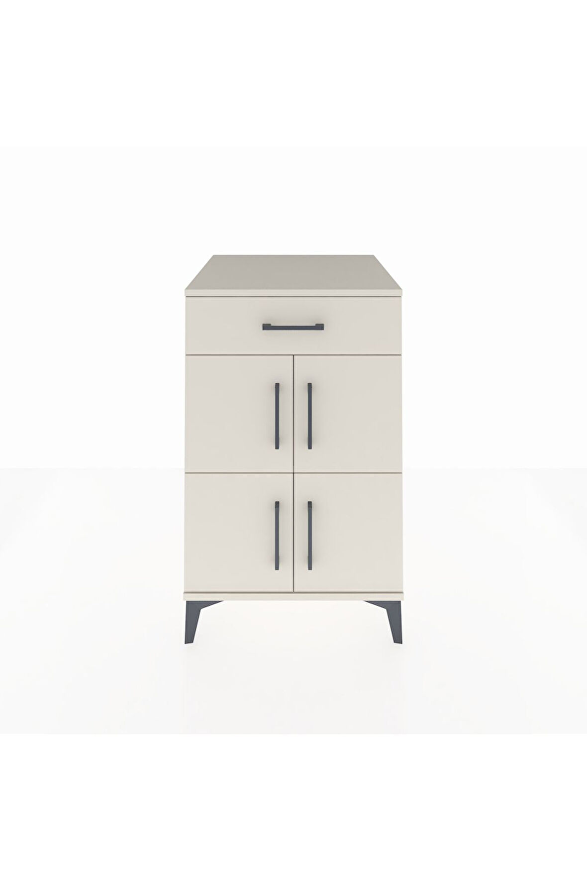 Kronos Komodin Tek Raflı Tek Çekmeceli 4 Kapaklı 60x59x96 Aytaşı-Aytaşı