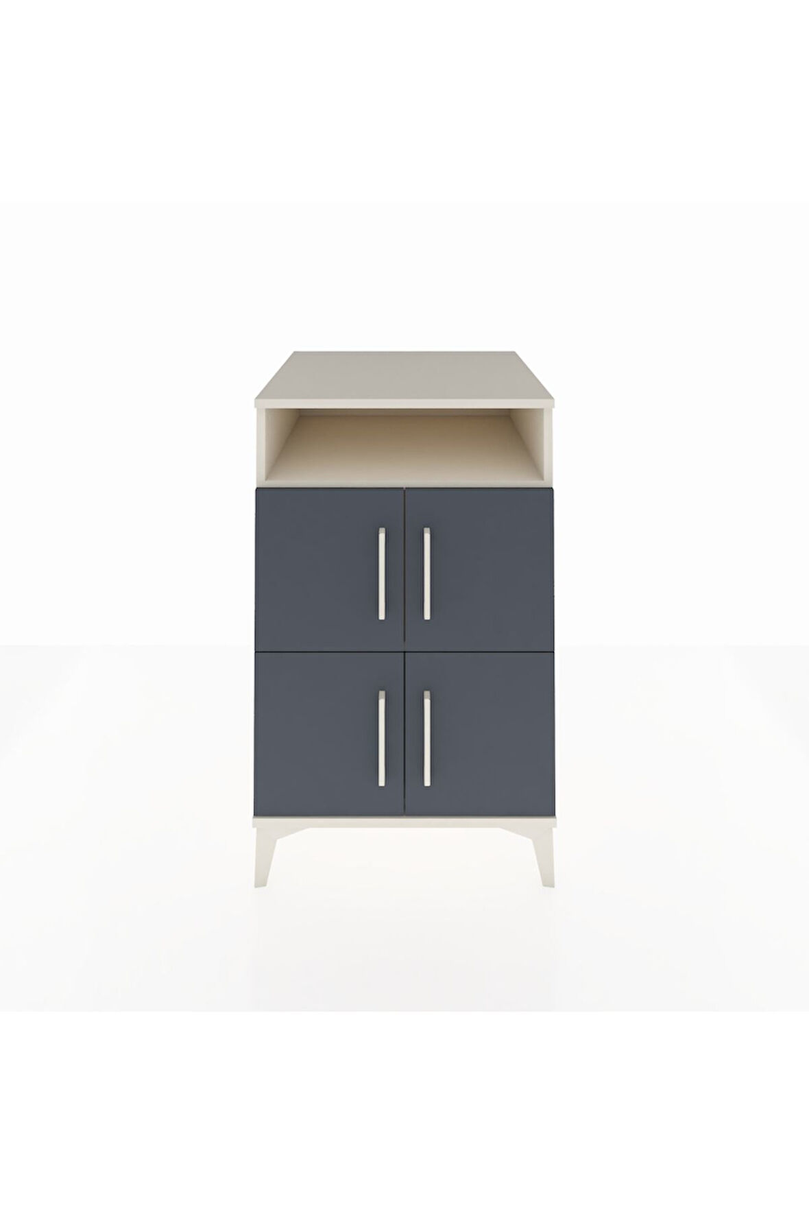 Kronos Komodin 2 Raflı 4 Kapaklı 60x59x96 Aytaşı-Antrasit