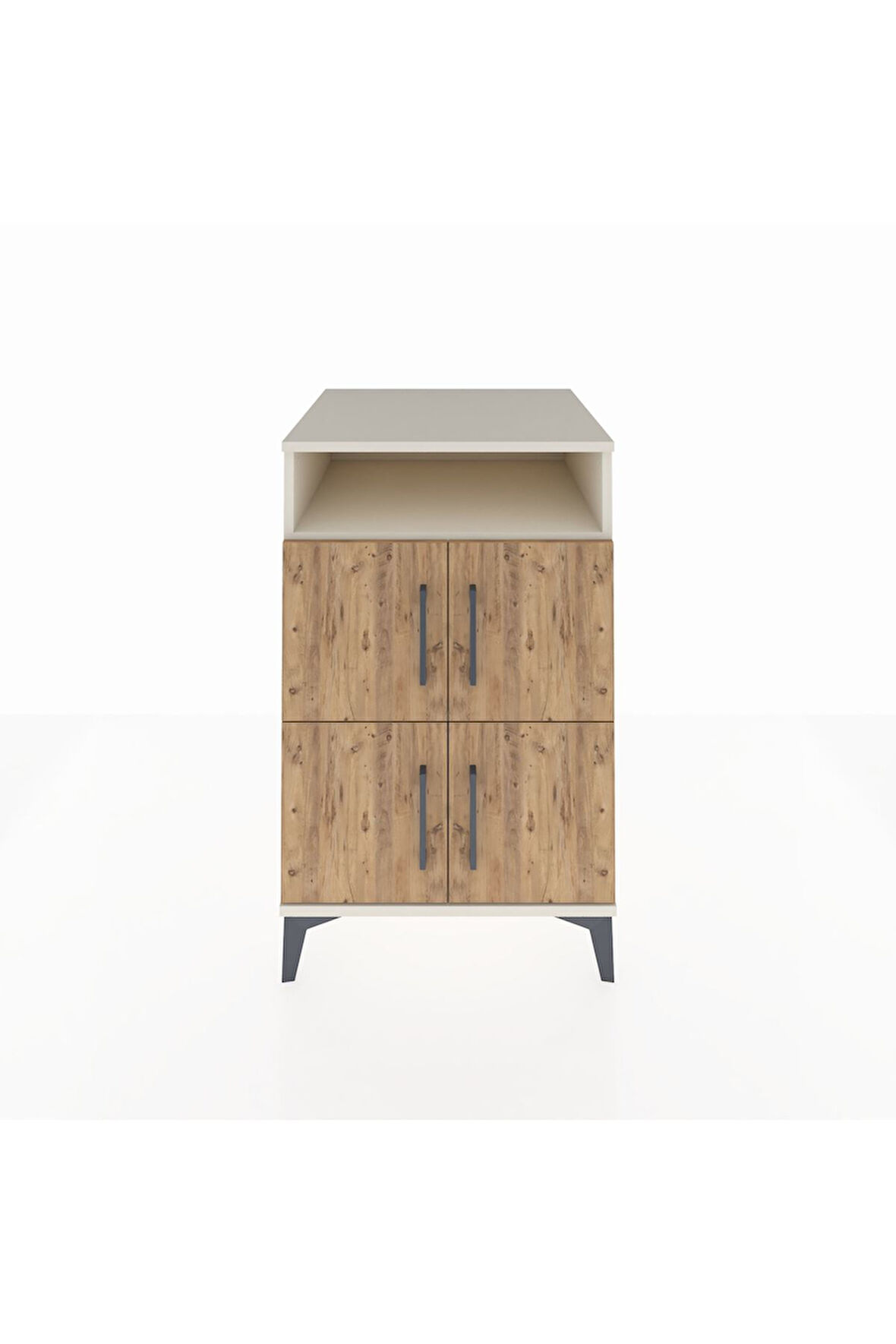 Kronos Komodin 2 Raflı 4 Kapaklı 60x59x96 Aytaşı-Çam