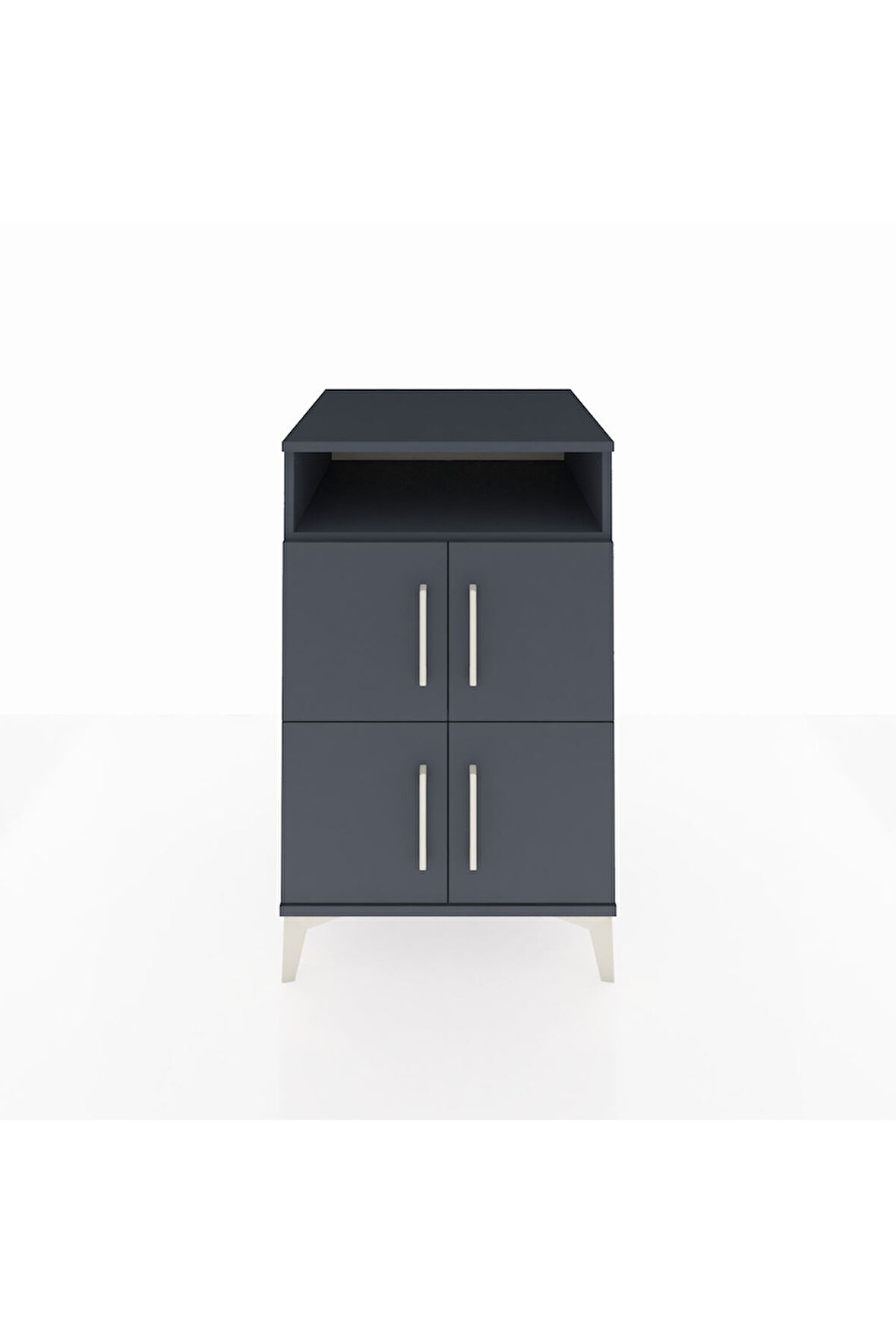 Kronos Komodin 2 Raflı 4 Kapaklı 60x59x96 Antrasit-Antrasit