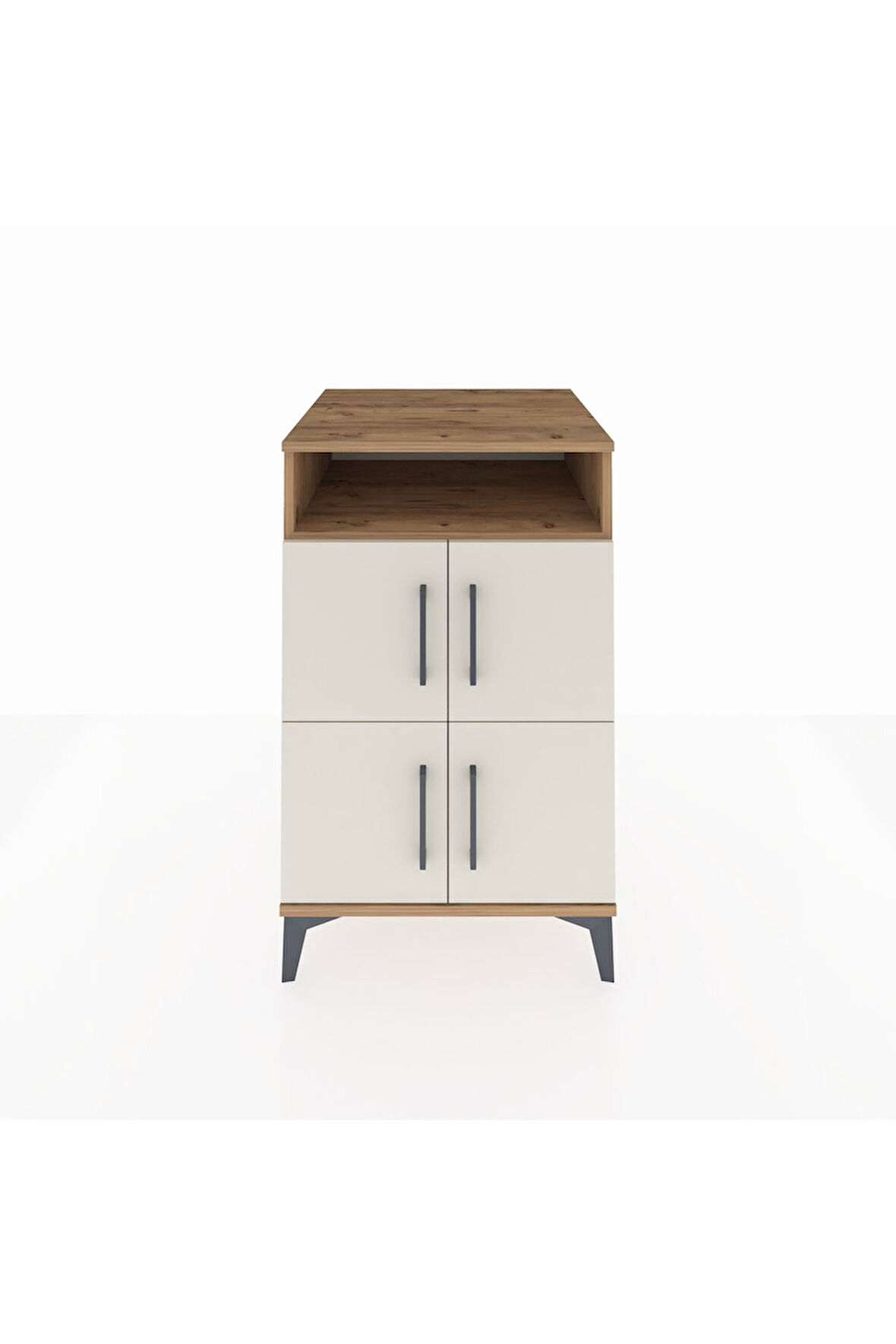 Kronos Komodin 2 Raflı 4 Kapaklı 60x59x96 Çam-Aytaşı