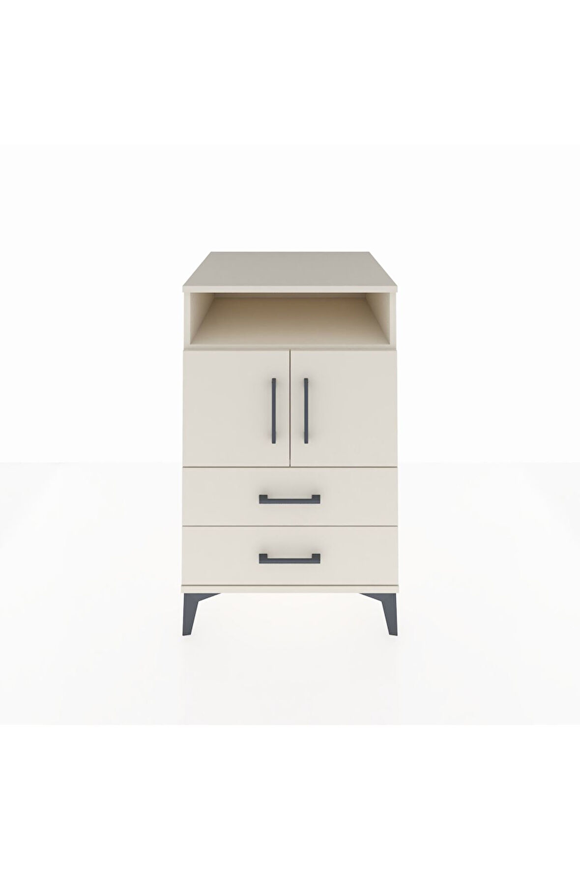 Kronos Komodin 2 Raflı 2 Çekmeceli 2 Kapaklı 60x59x96 Aytaşı-Aytaşı