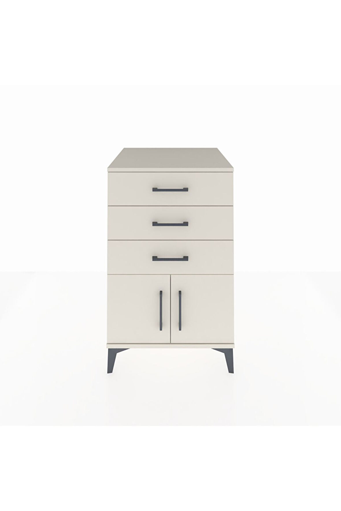 Kronos Komodin 3 Çekmeceli 2 Kapaklı 60x59x96 Aytaşı-Aytaşı