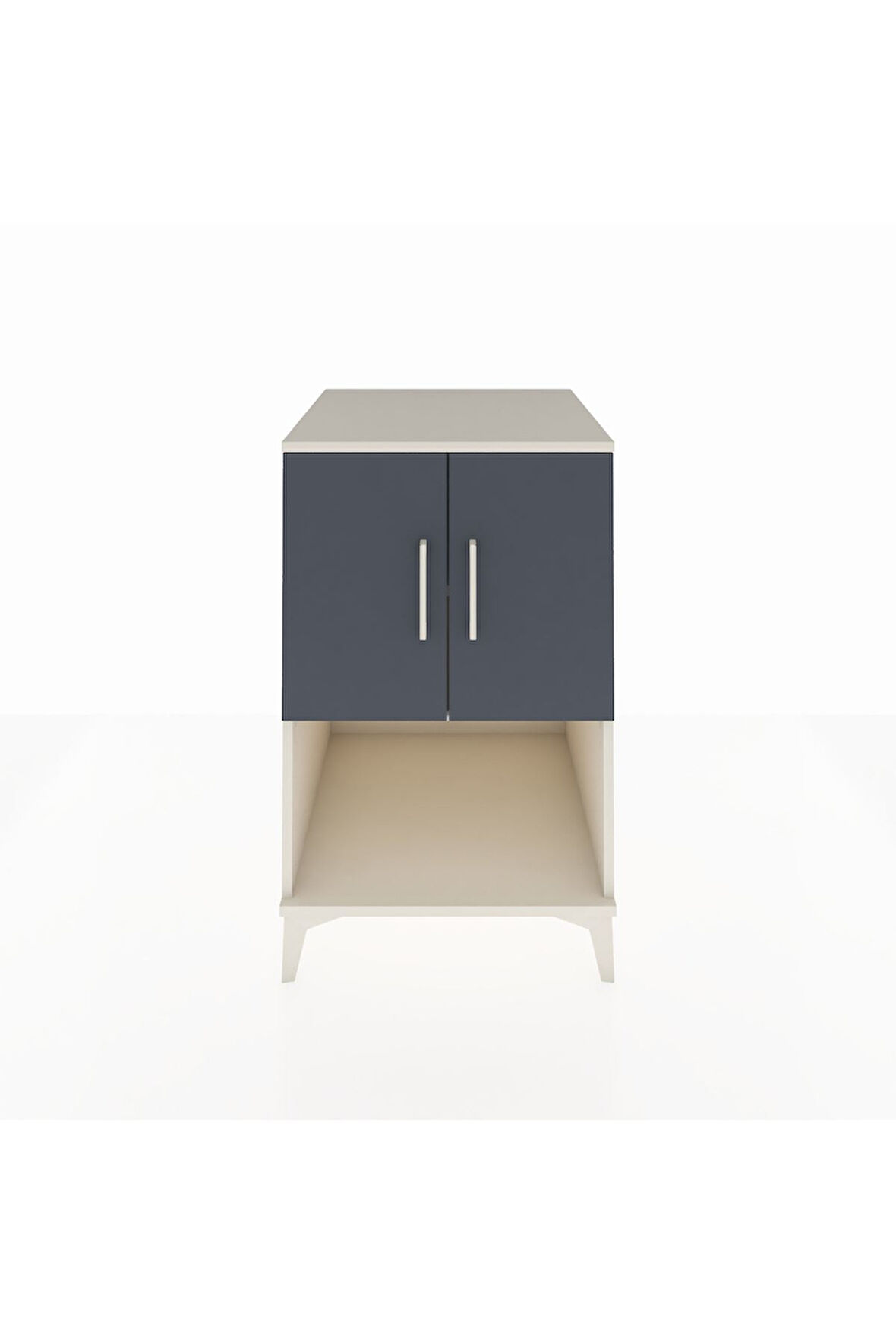 Kronos Komodin 2 Raflı 2 Kapaklı 60x59x96 Aytaşı-Antrasit