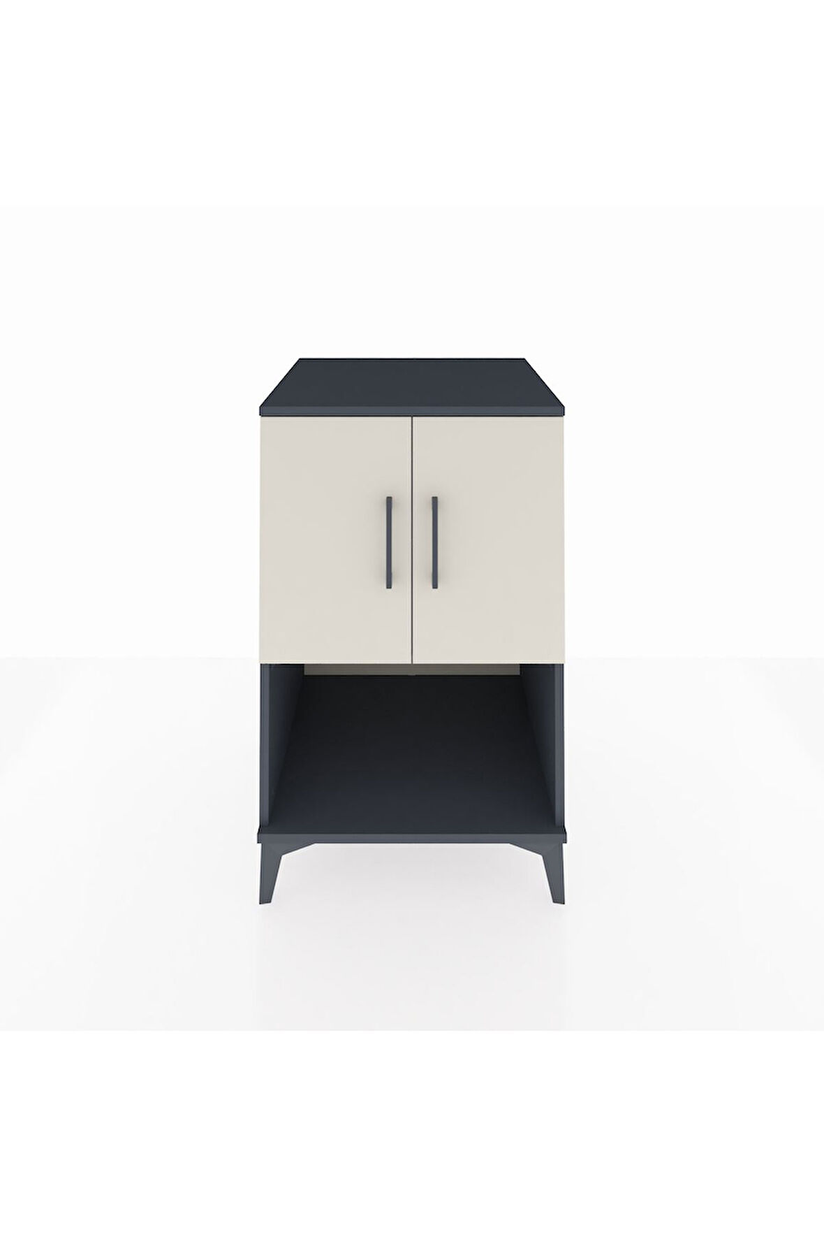 Kronos Komodin 2 Raflı 2 Kapaklı 60x59x96 Antrasit-Aytaşı