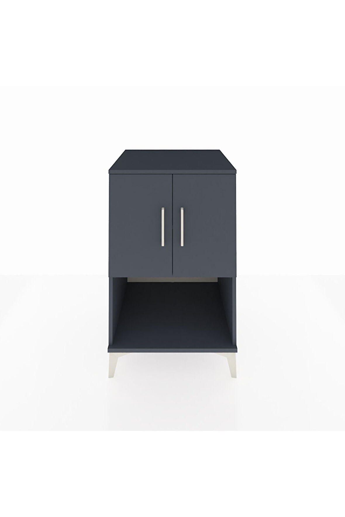 Kronos Komodin 2 Raflı 2 Kapaklı 60x59x96 Antrasit-Antrasit