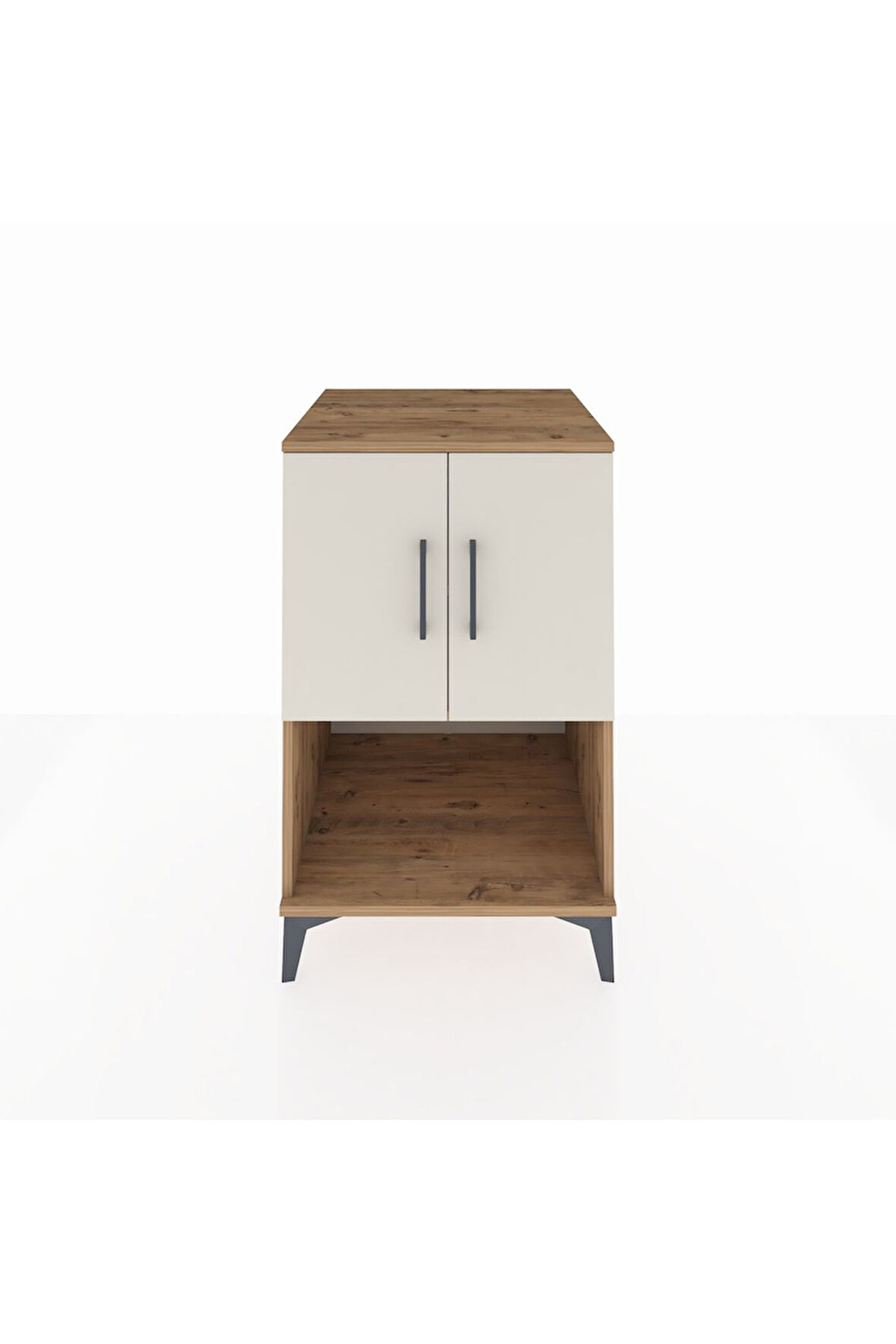 Kronos Komodin 2 Raflı 2 Kapaklı 60x59x96 Çam-Aytaşı