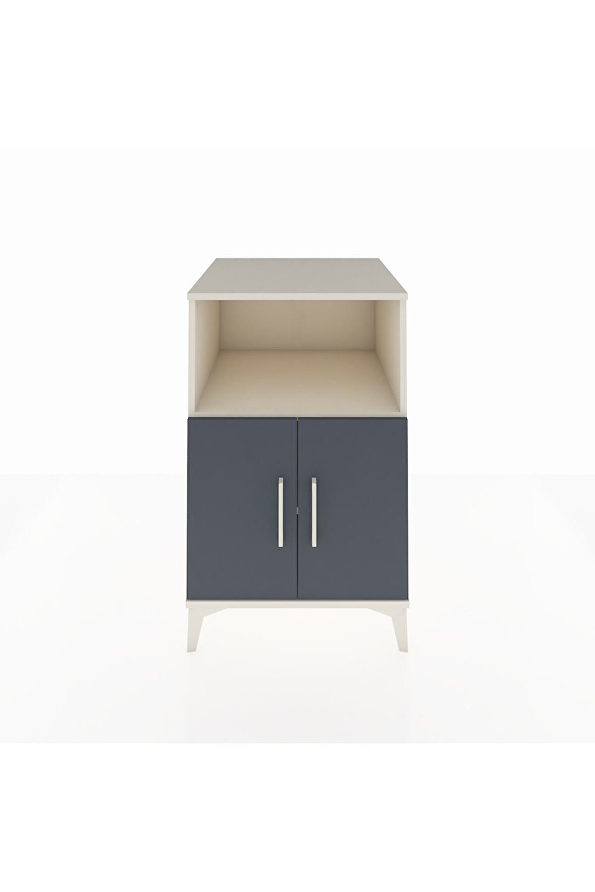 Kronos Komodin 2 Raflı 2 Kapaklı 60x59x96 Aytaşı-Antrasit
