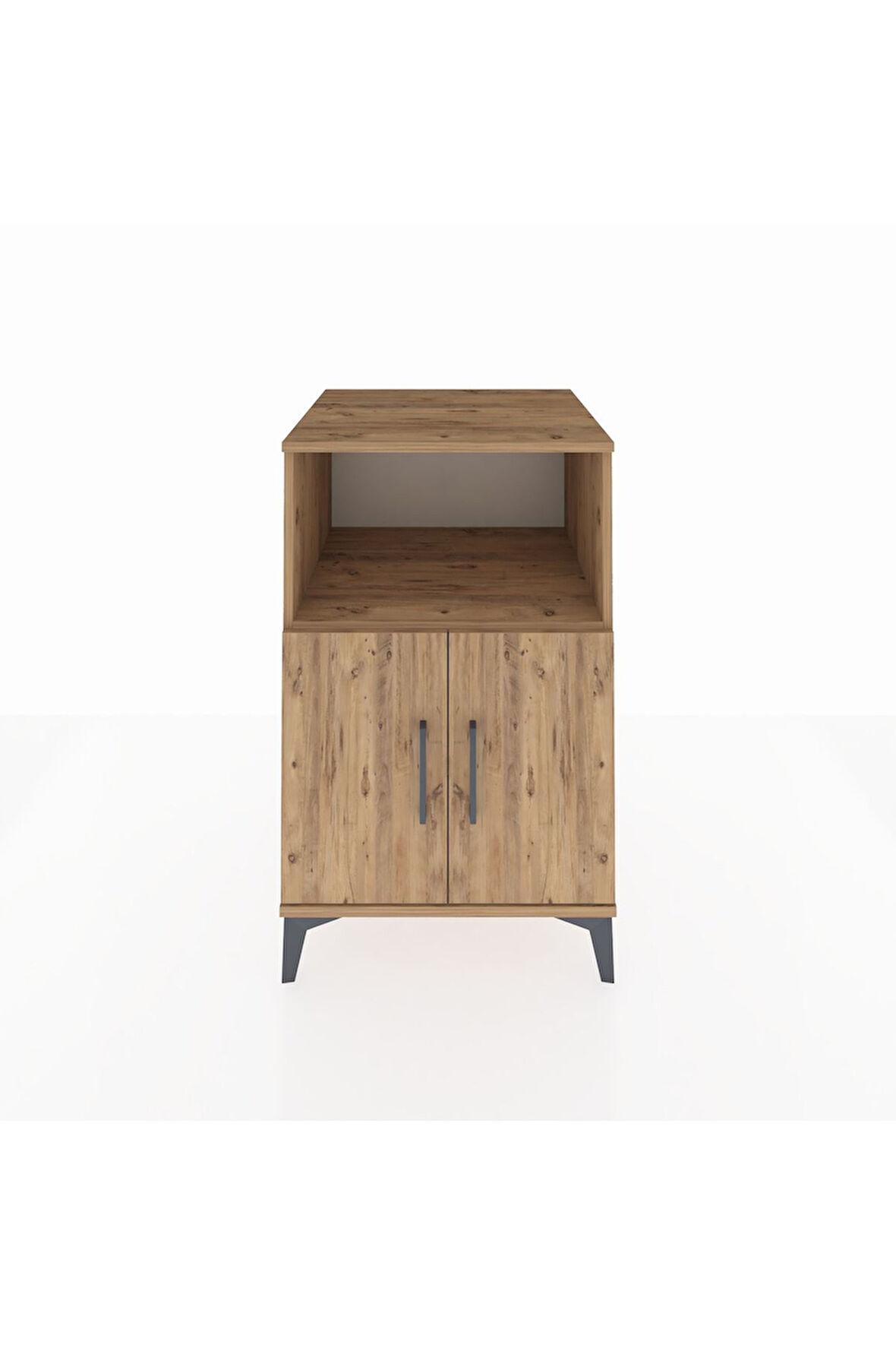 Kronos Komodin 2 Raflı 2 Kapaklı 60x59x96 Çam-Çam