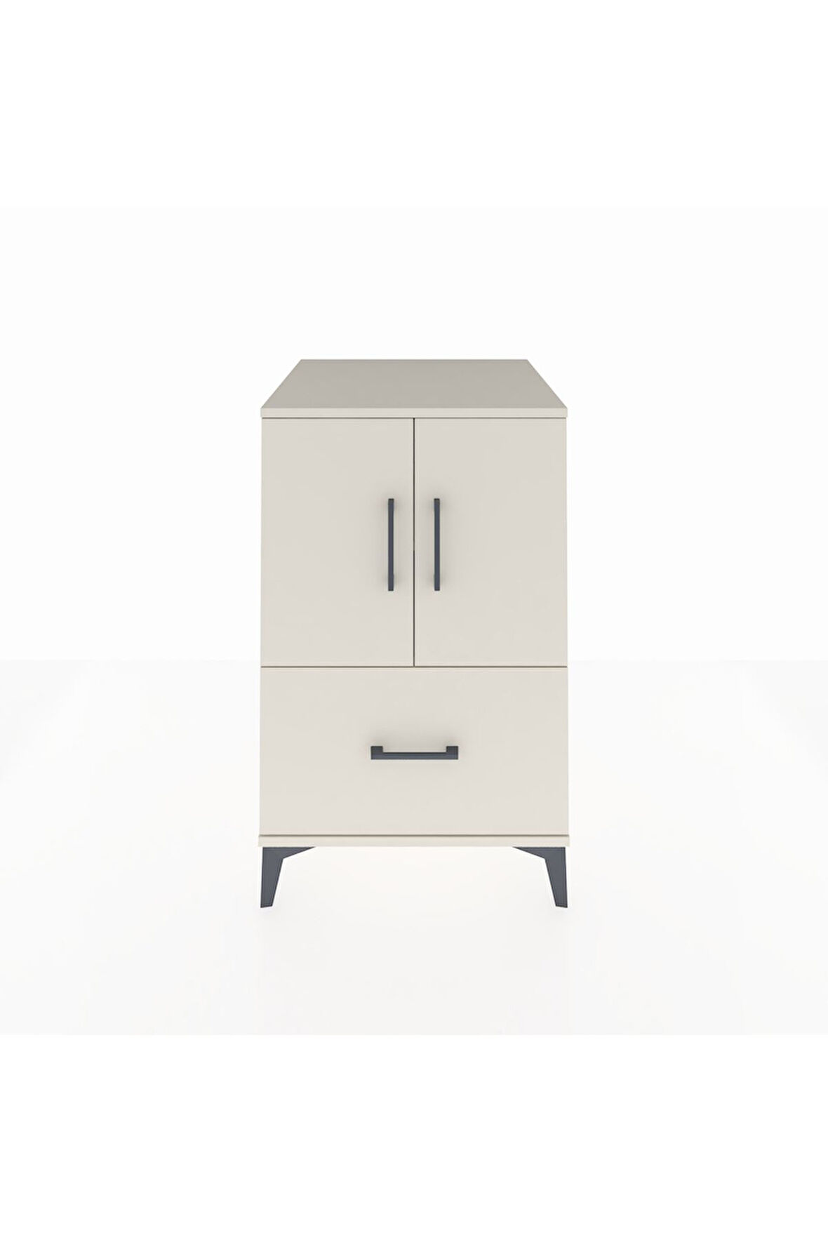 Kronos Komodin 2 Raflı Tek Çekmeceli 2 Kapaklı 60x59x96 Aytaşı-Aytaşı