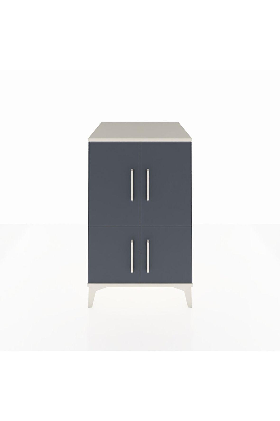 Kronos Komodin 2 Raflı 4 Kapaklı 60x59x96 Aytaşı-Antrasit