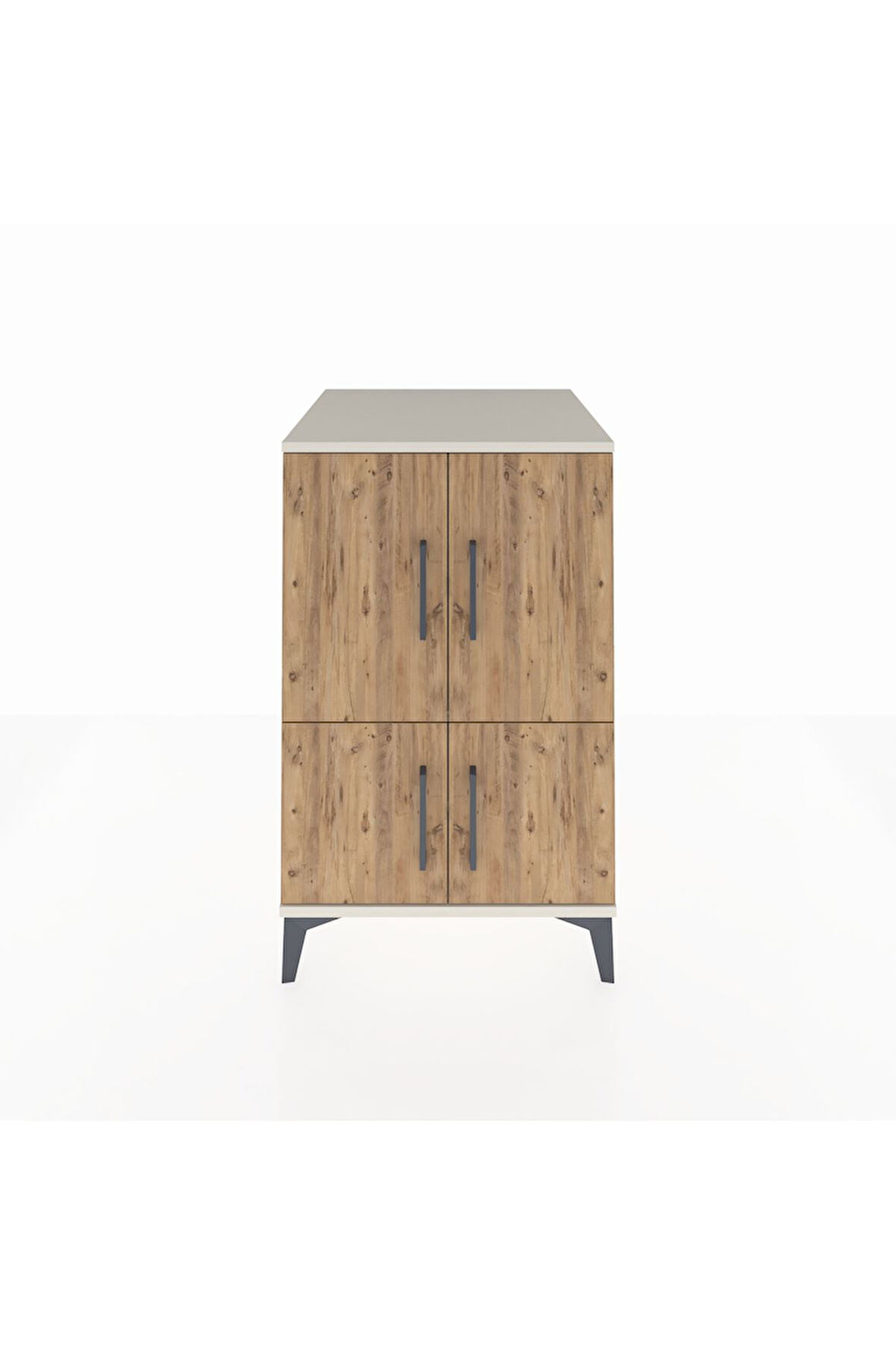 Kronos Komodin 2 Raflı 4 Kapaklı 60x59x96 Aytaşı-Çam