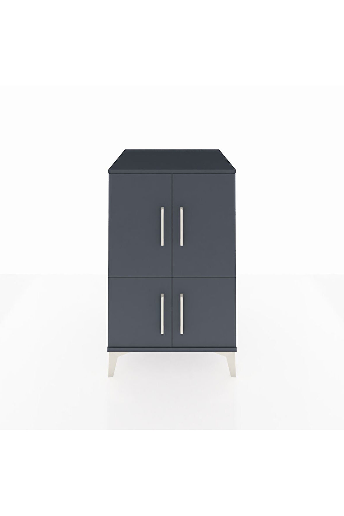 Kronos Komodin 2 Raflı 4 Kapaklı 60x59x96 Antrasit-Antrasit