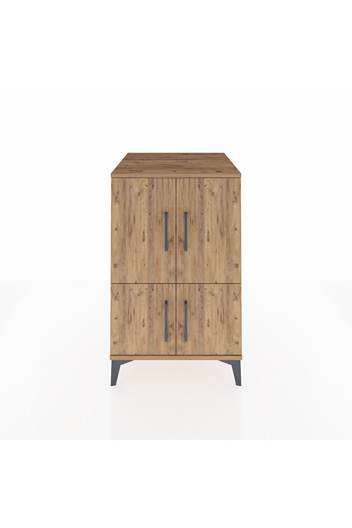 Kronos Komodin 2 Raflı 4 Kapaklı 60x59x96 Çam-Çam