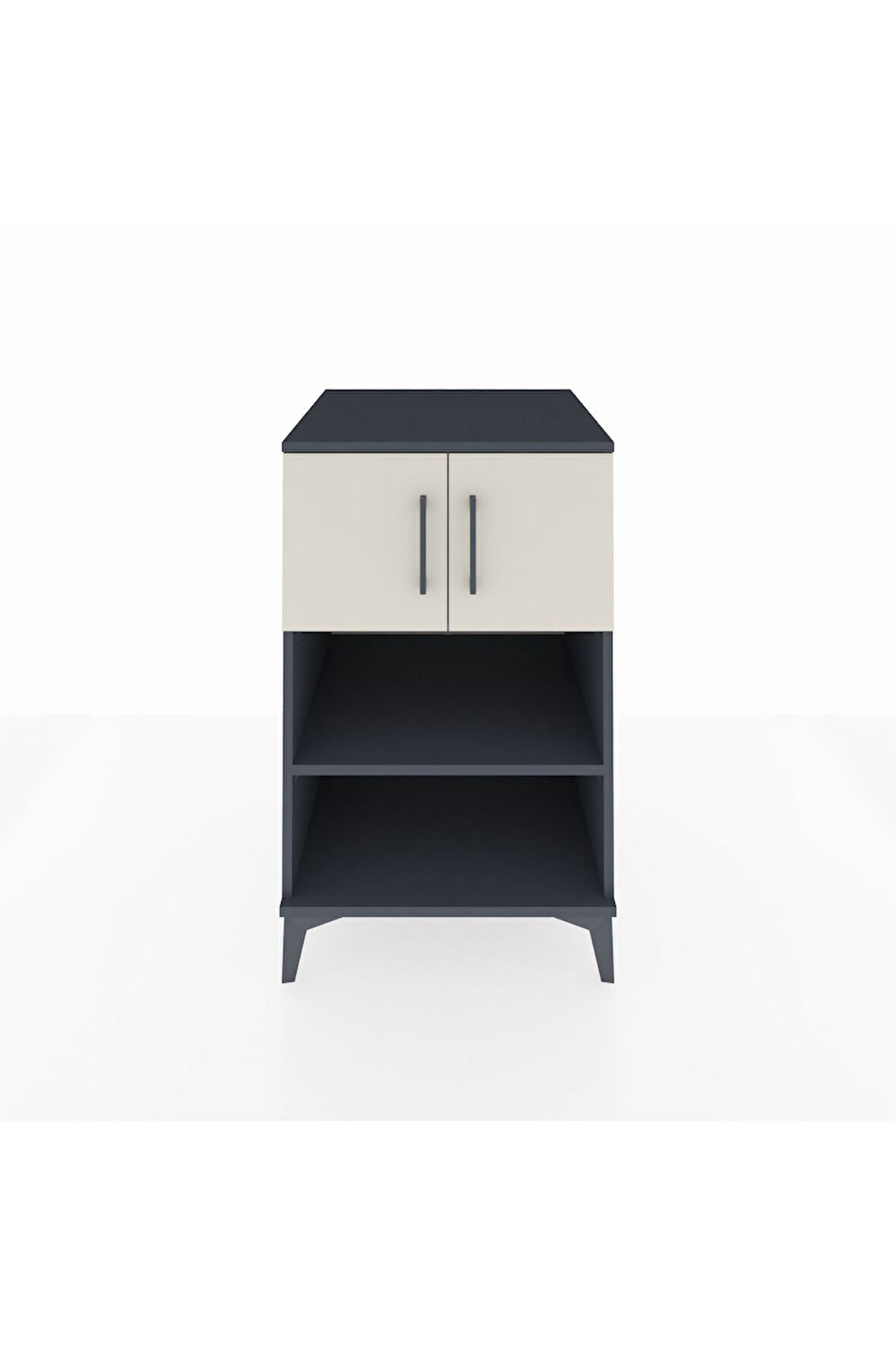 Kronos Komodin 2 Raflı 2 Kapaklı 60x59x96 Antrasit-Aytaşı