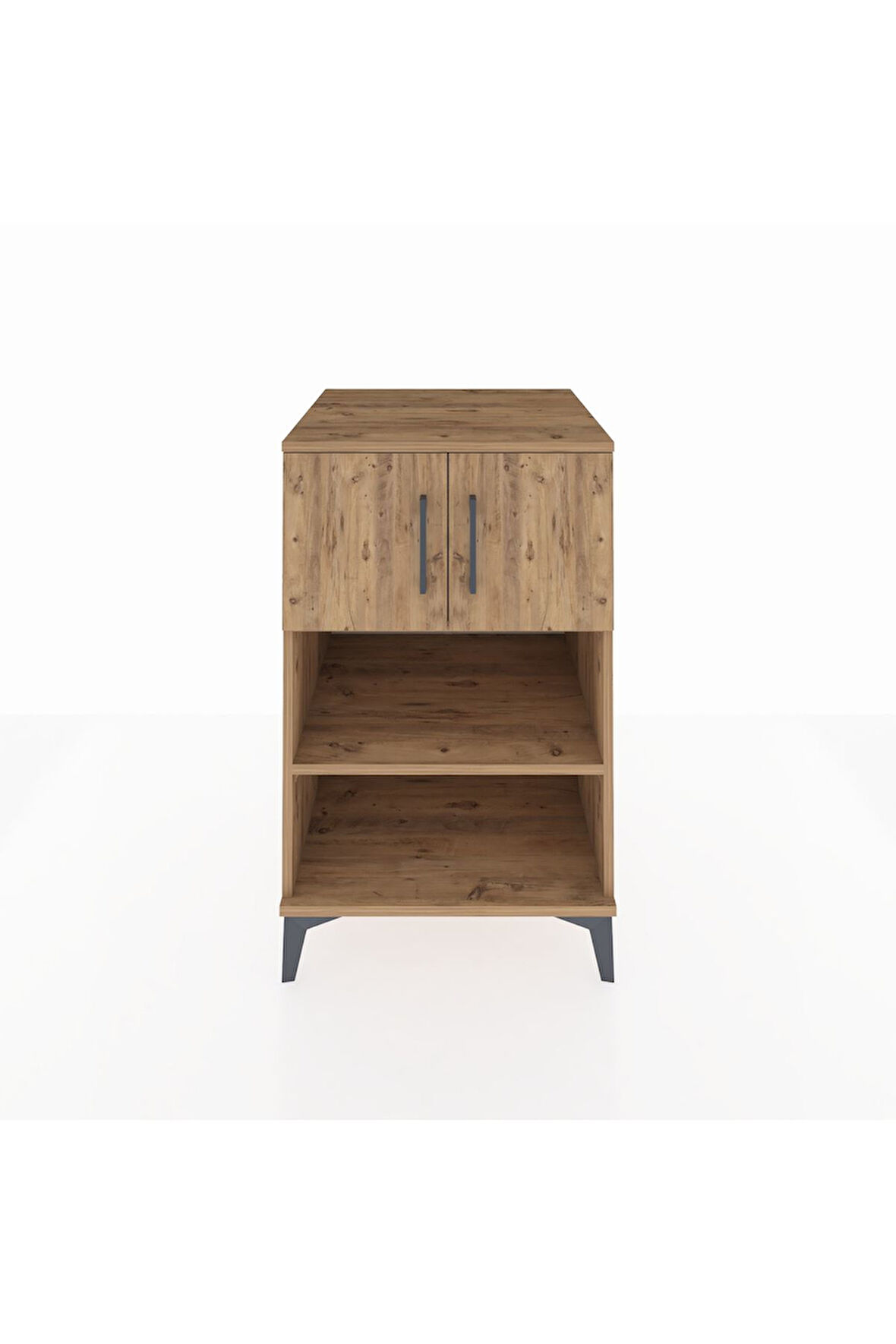 Kronos Komodin 2 Raflı 2 Kapaklı 60x59x96 Çam-Çam