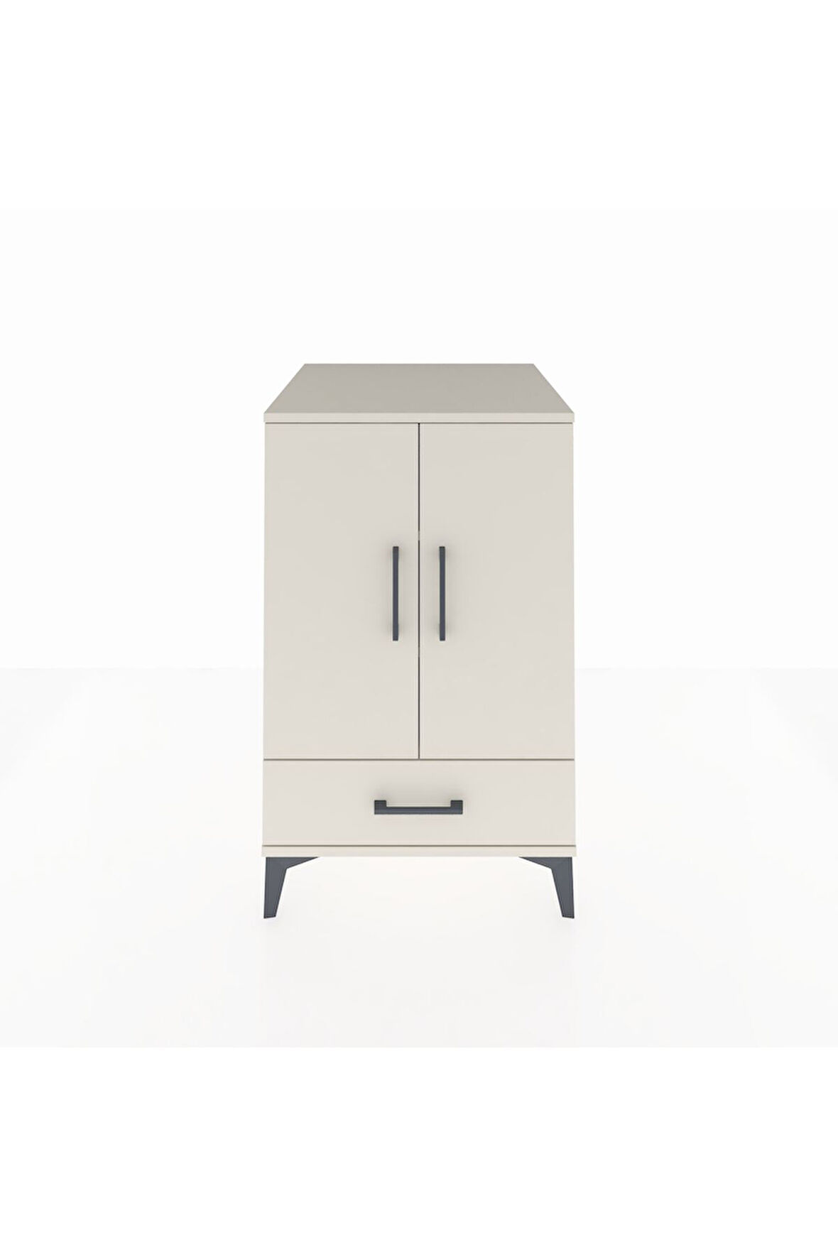 Kronos Komodin 3 Raflı Tek Çekmeceli 2 Kapaklı 60x59x96 Aytaşı-Aytaşı