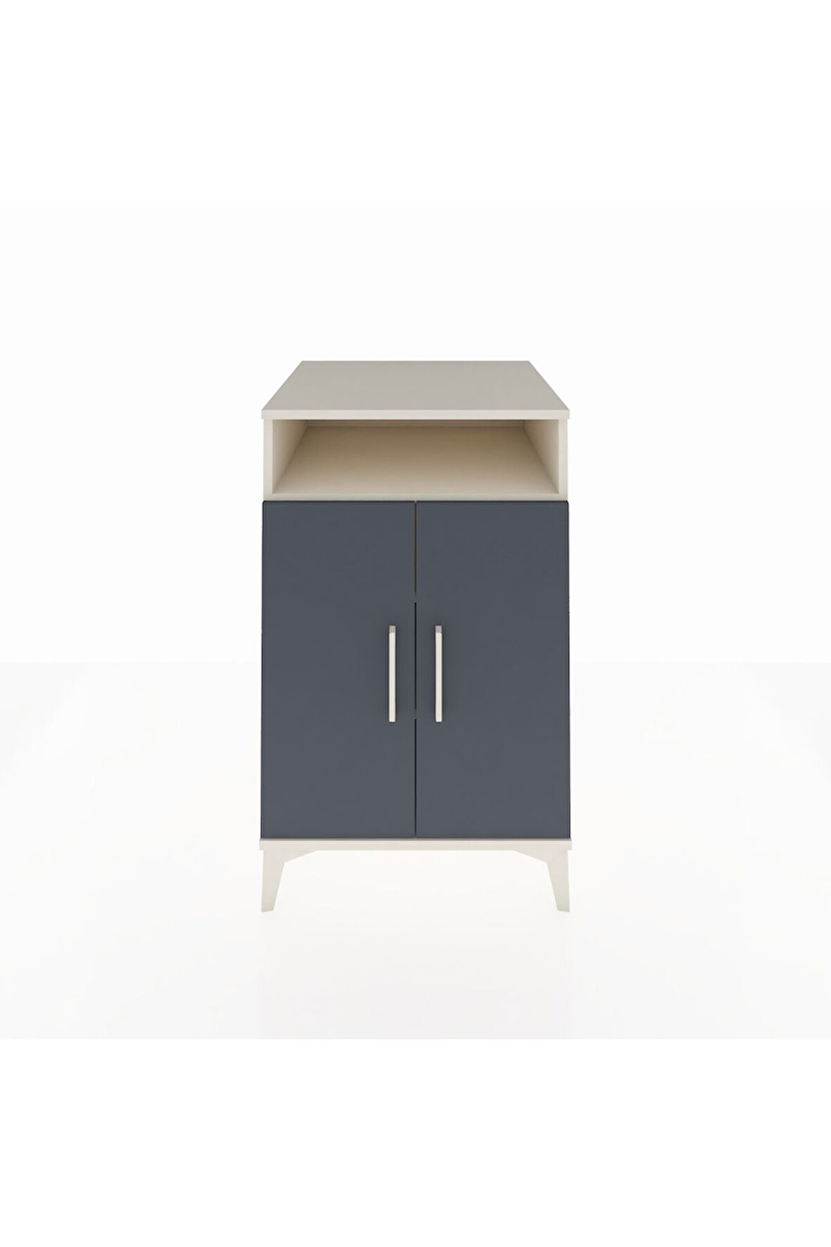 Kronos Komodin 3 Raflı 2 Kapaklı 60x59x96 Aytaşı-Antrasit