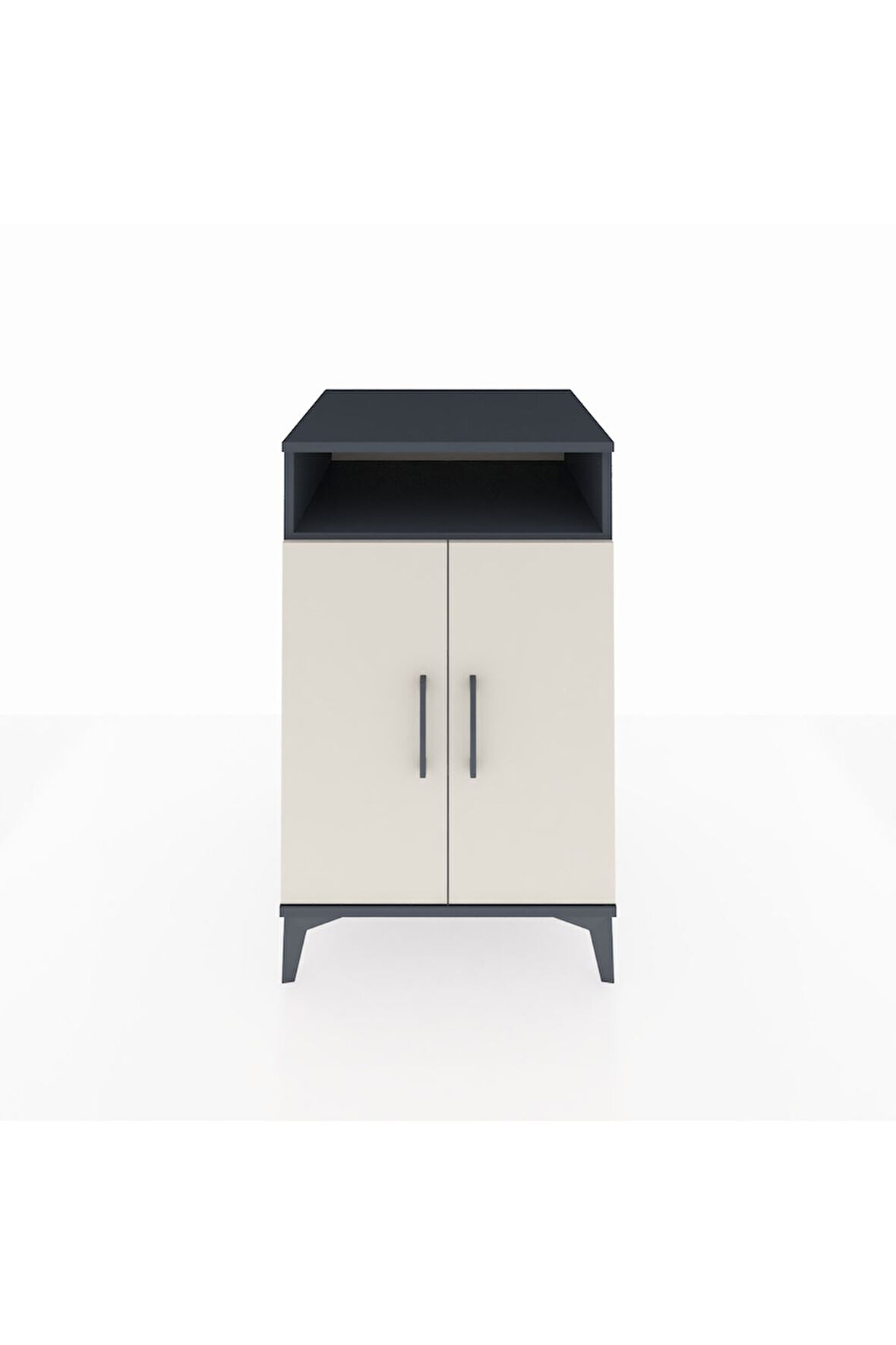 Kronos Komodin 3 Raflı 2 Kapaklı 60x59x96 Antrasit-Aytaşı