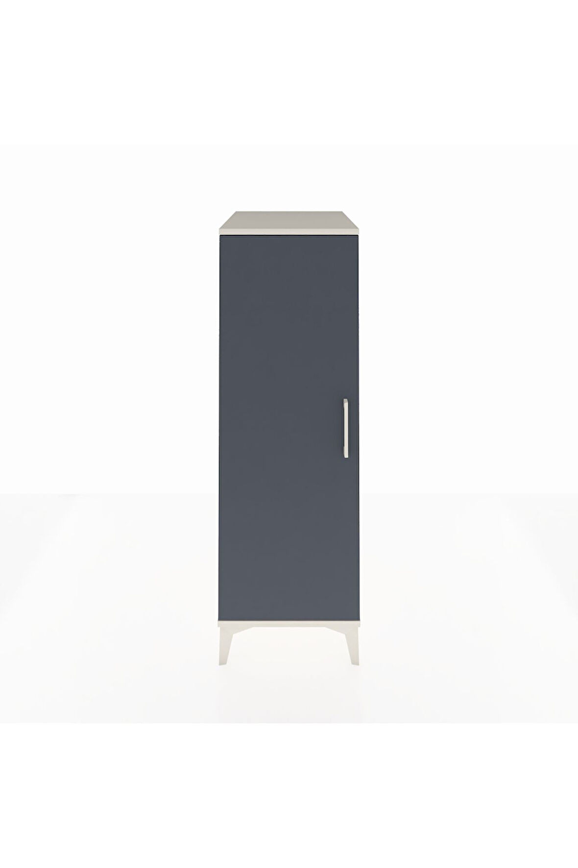 Kronos Dolap 2 Raflı Tek Kapaklı 44x59x134 Aytaşı-Antrasit