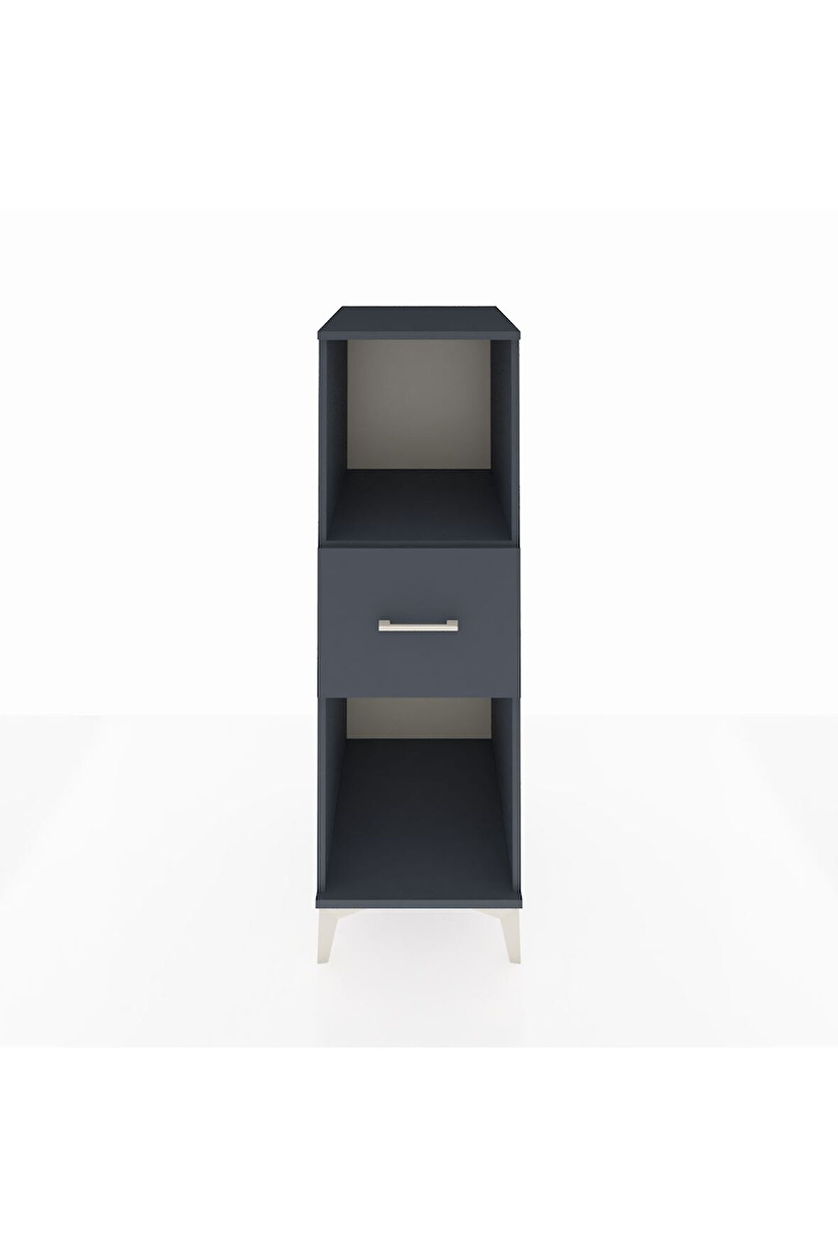 Kronos Dolap Tek Raflı Tek Çekmeceli 44x59x134 Antrasit-Antrasit