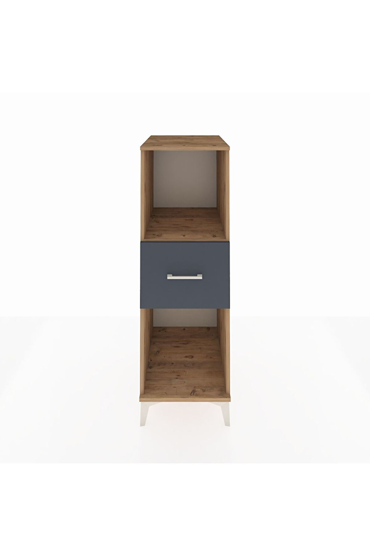 Kronos Dolap Tek Raflı Tek Çekmeceli 44x59x134 Çam-Antrasit