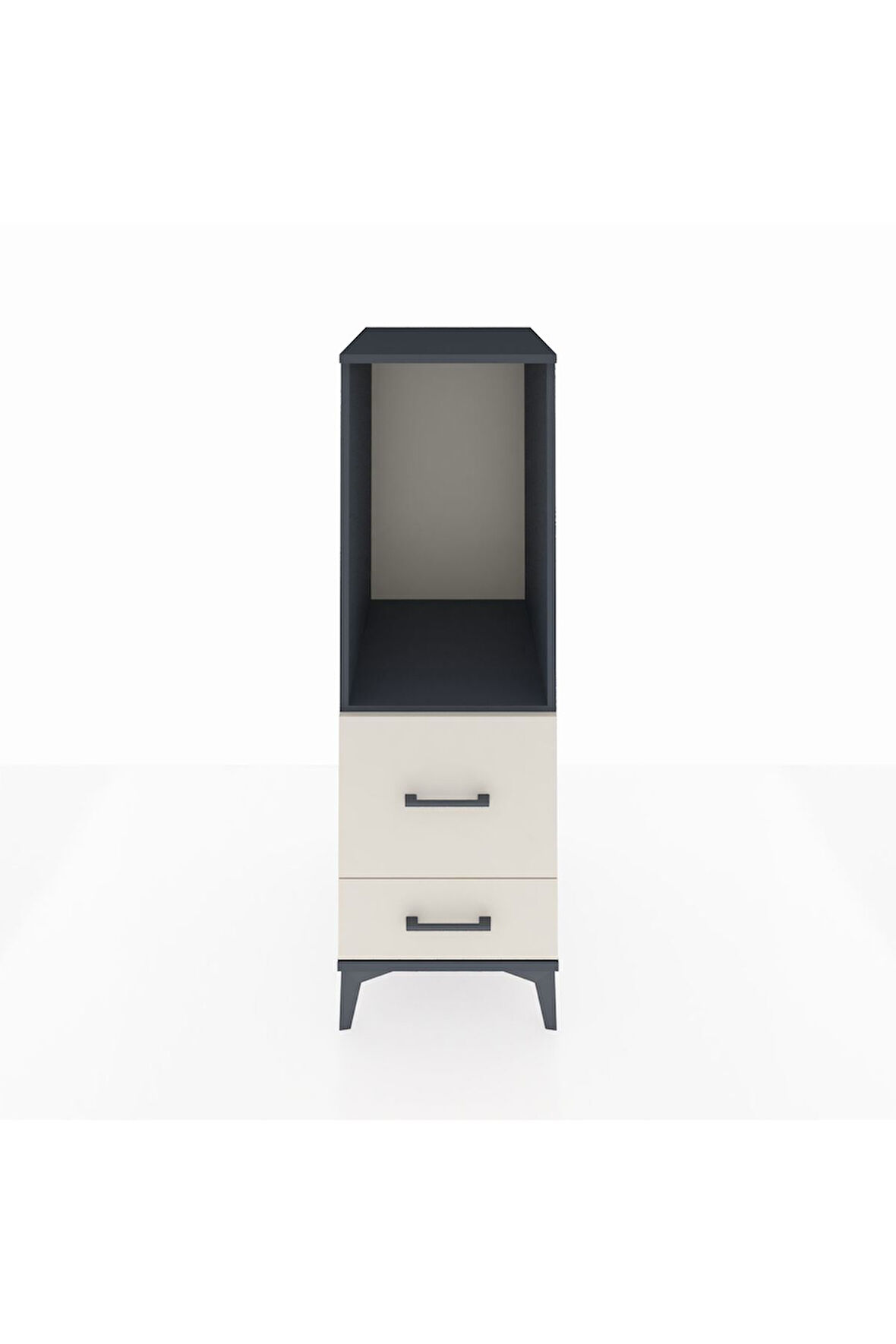 Kronos Dolap Tek Raflı 2 Çekmeceli 44x59x134 Antrasit-Aytaşı