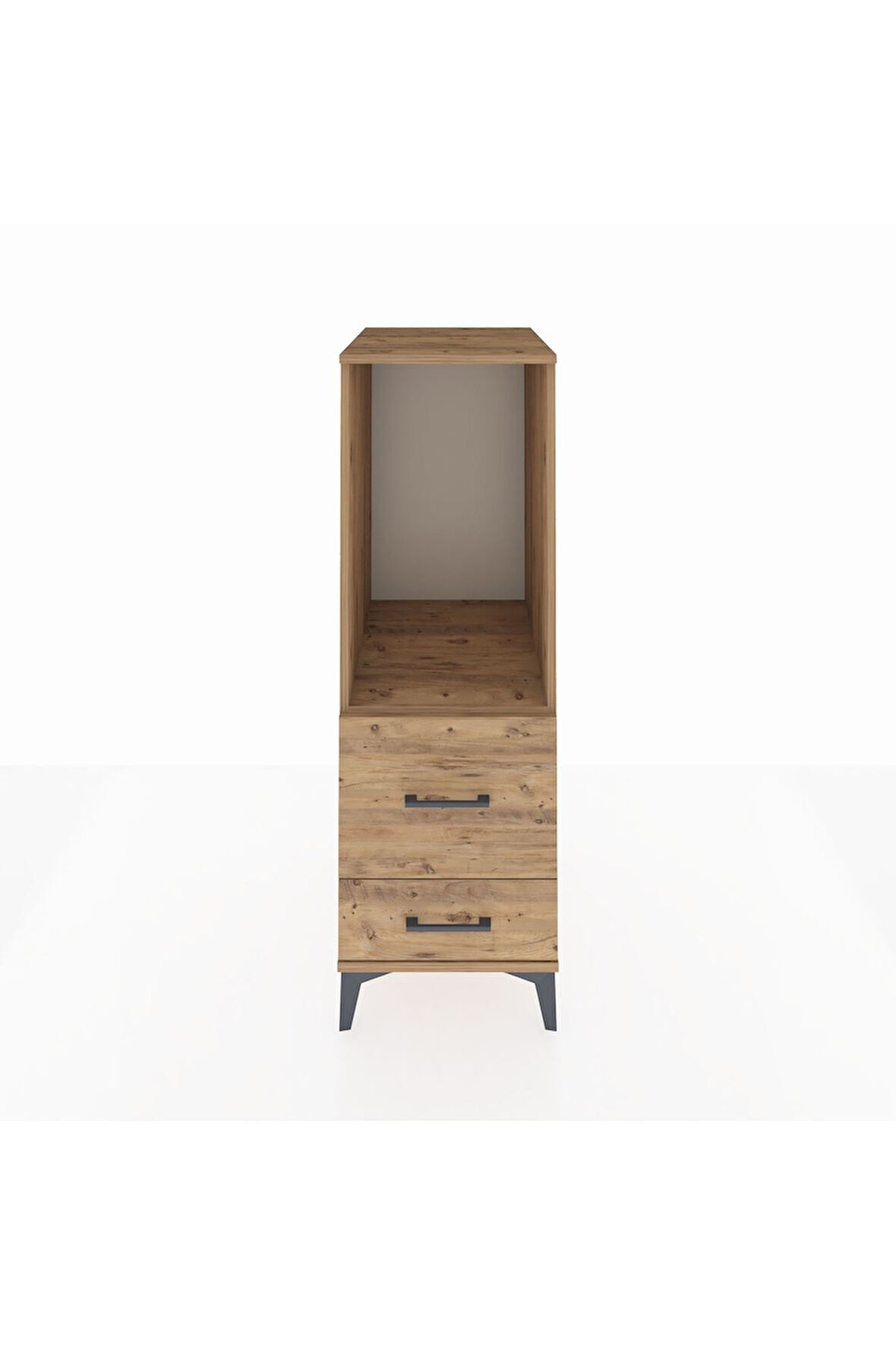 Kronos Dolap Tek Raflı 2 Çekmeceli 44x59x134 Çam-Çam