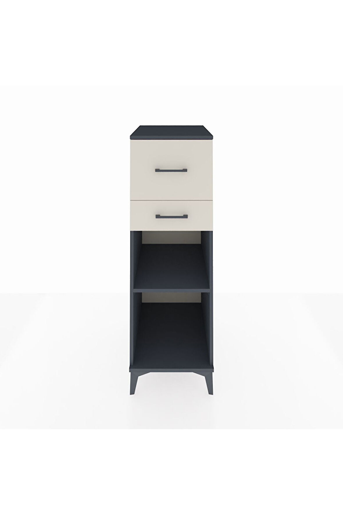 Kronos Dolap Tek Raflı 2 Çekmeceli 44x59x134 Antrasit-Aytaşı