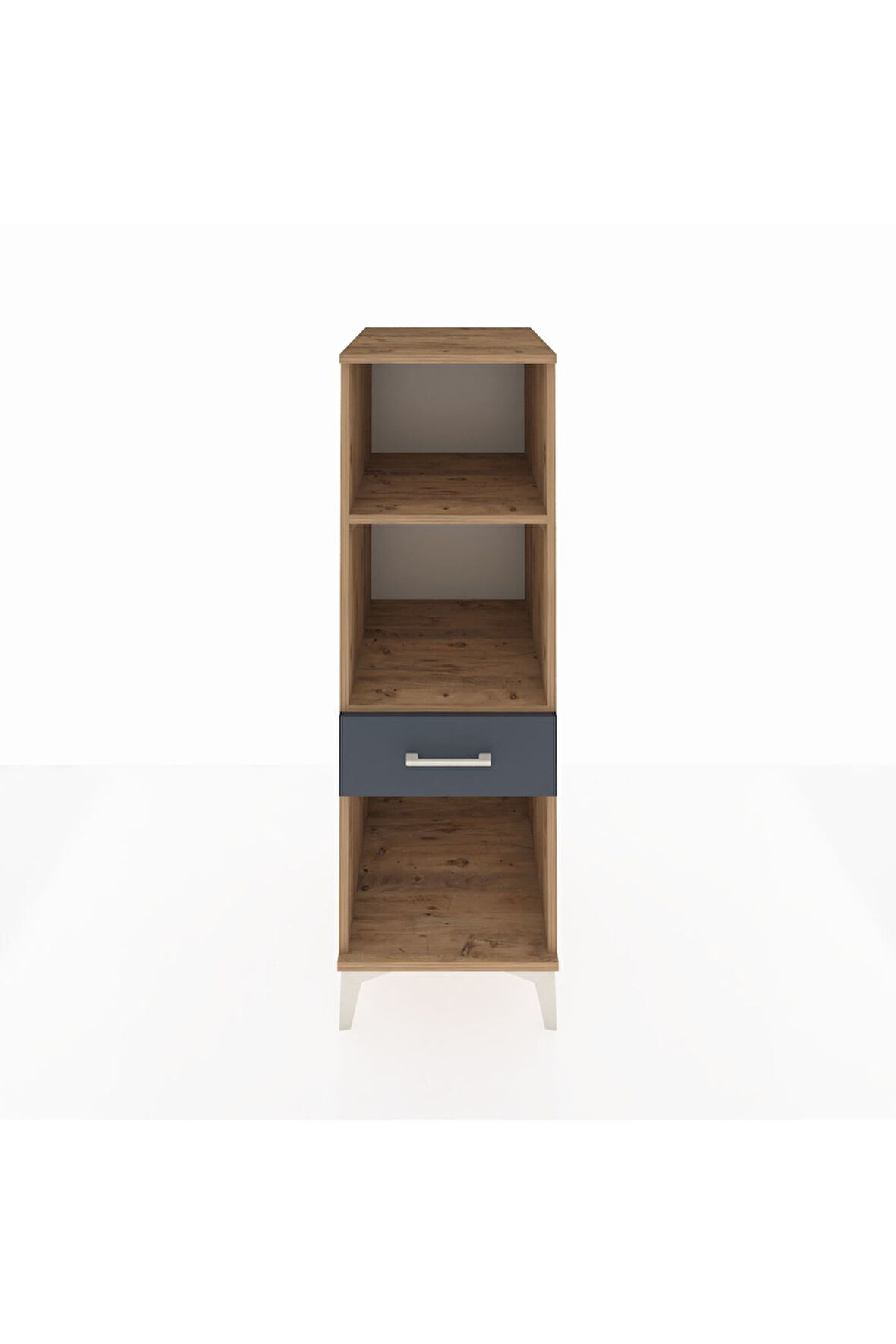 Kronos Dolap 2 Raflı Tek Çekmeceli 44x59x134 Çam-Antrasit