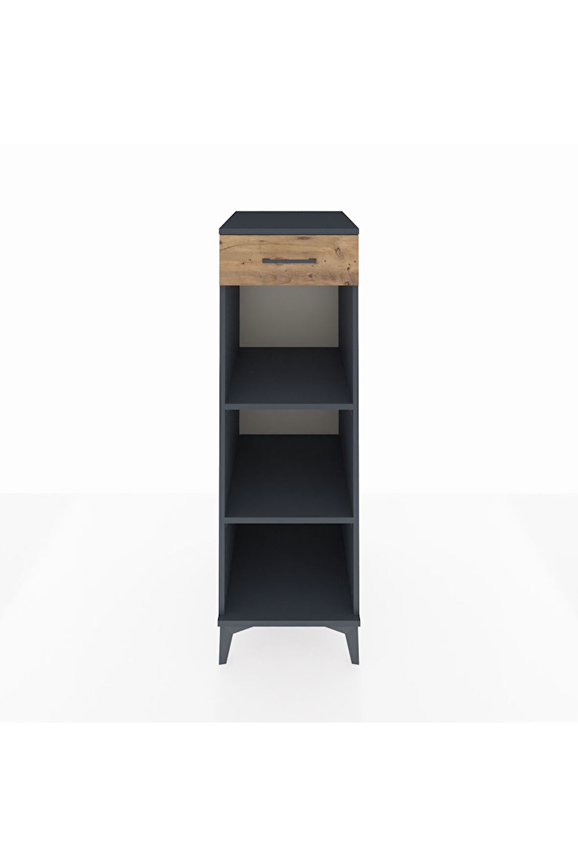 Kronos Dolap 2 Raflı Tek Çekmeceli 44x59x134 Antrasit-Çam