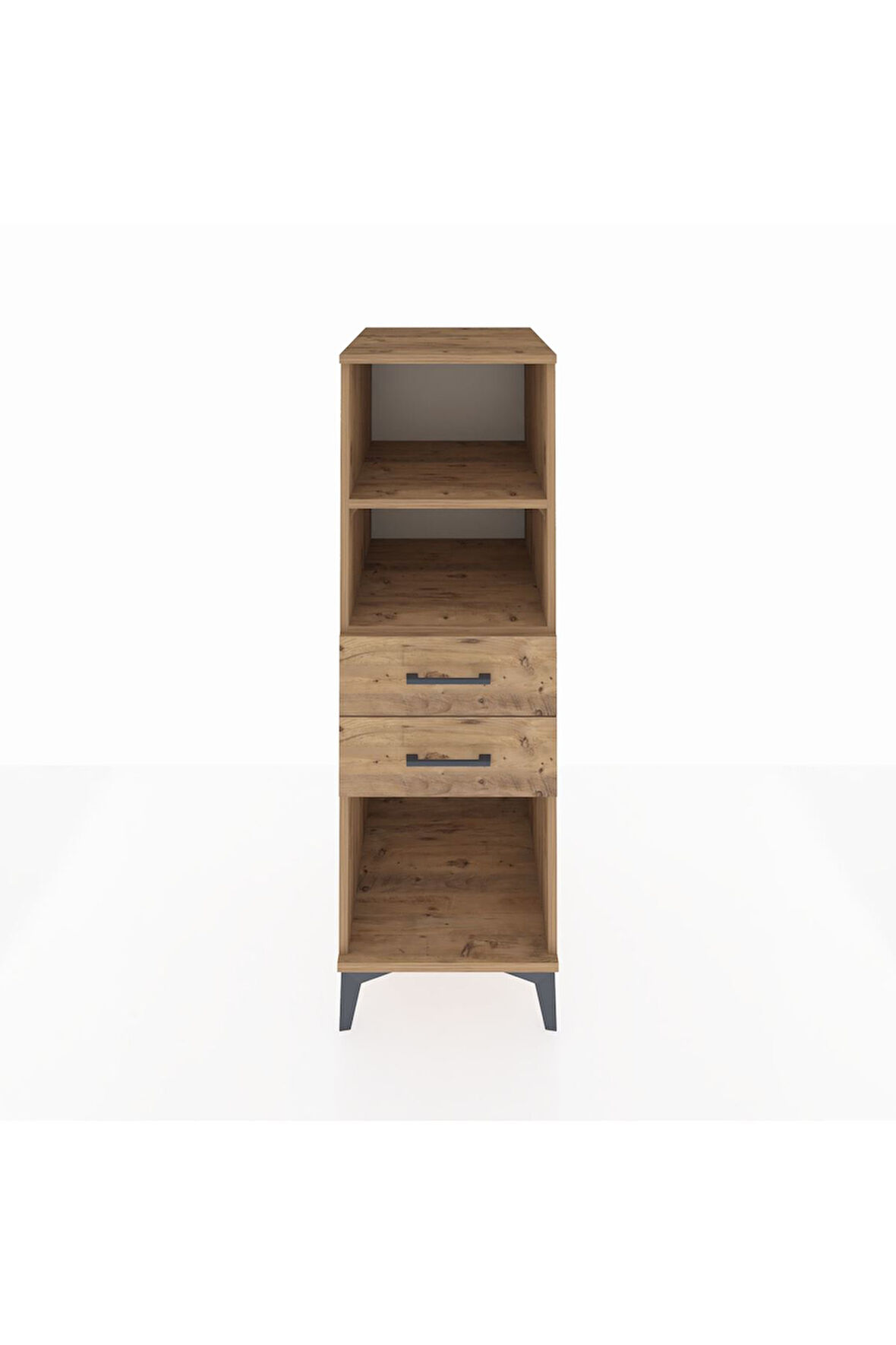 Kronos Dolap 2 Raflı 2 Çekmeceli 44x59x134 Çam-Çam