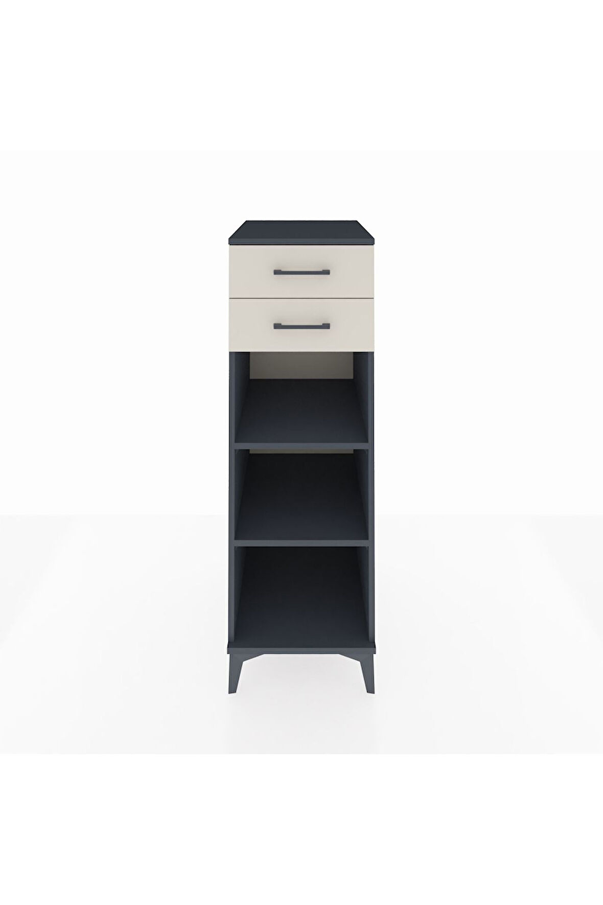 Kronos Dolap 2 Raflı 2 Çekmeceli 44x59x134 Antrasit-Aytaşı