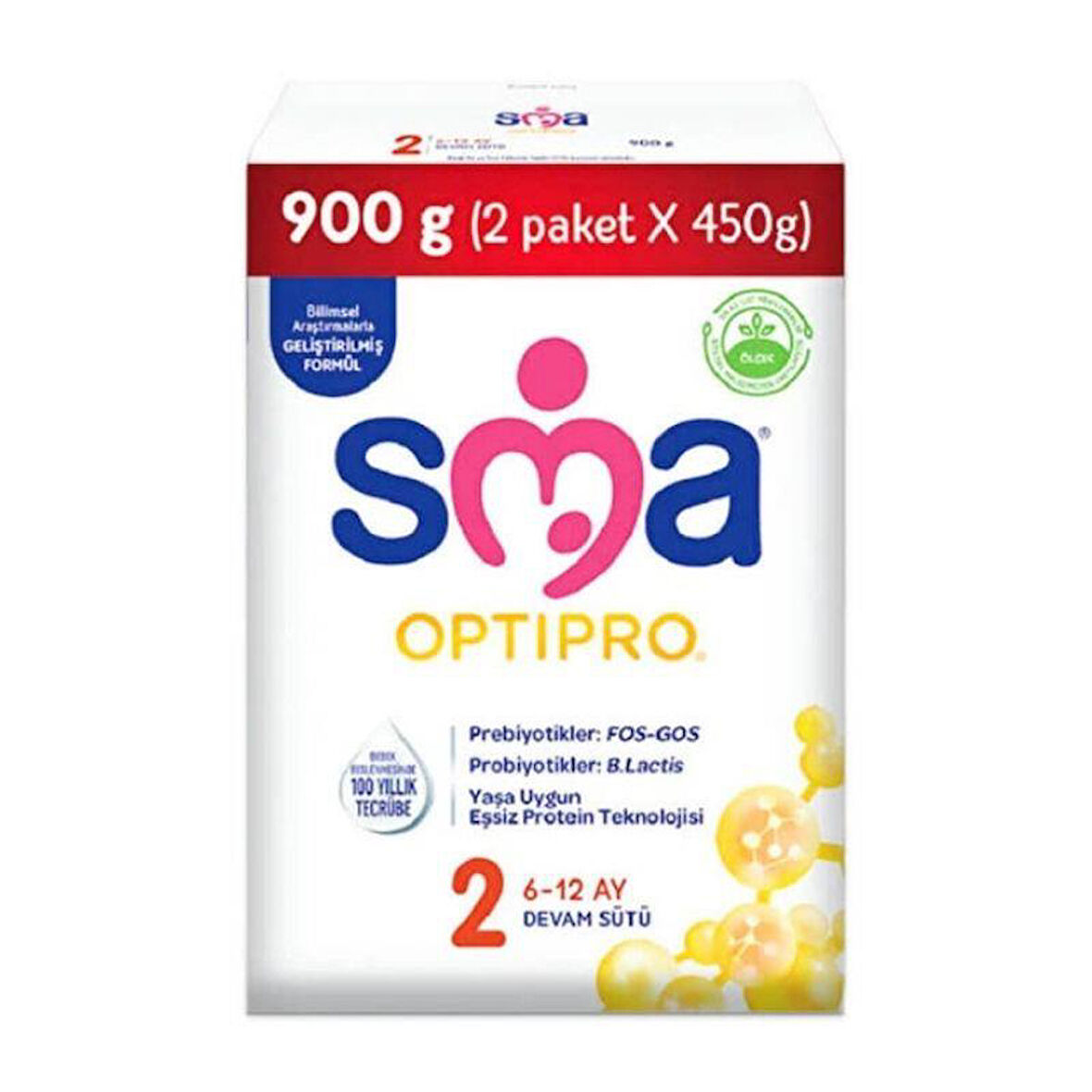 Sma Optipro 2 6-12 Ay Devam Sütü 900 g (2 Paket x 450 g)