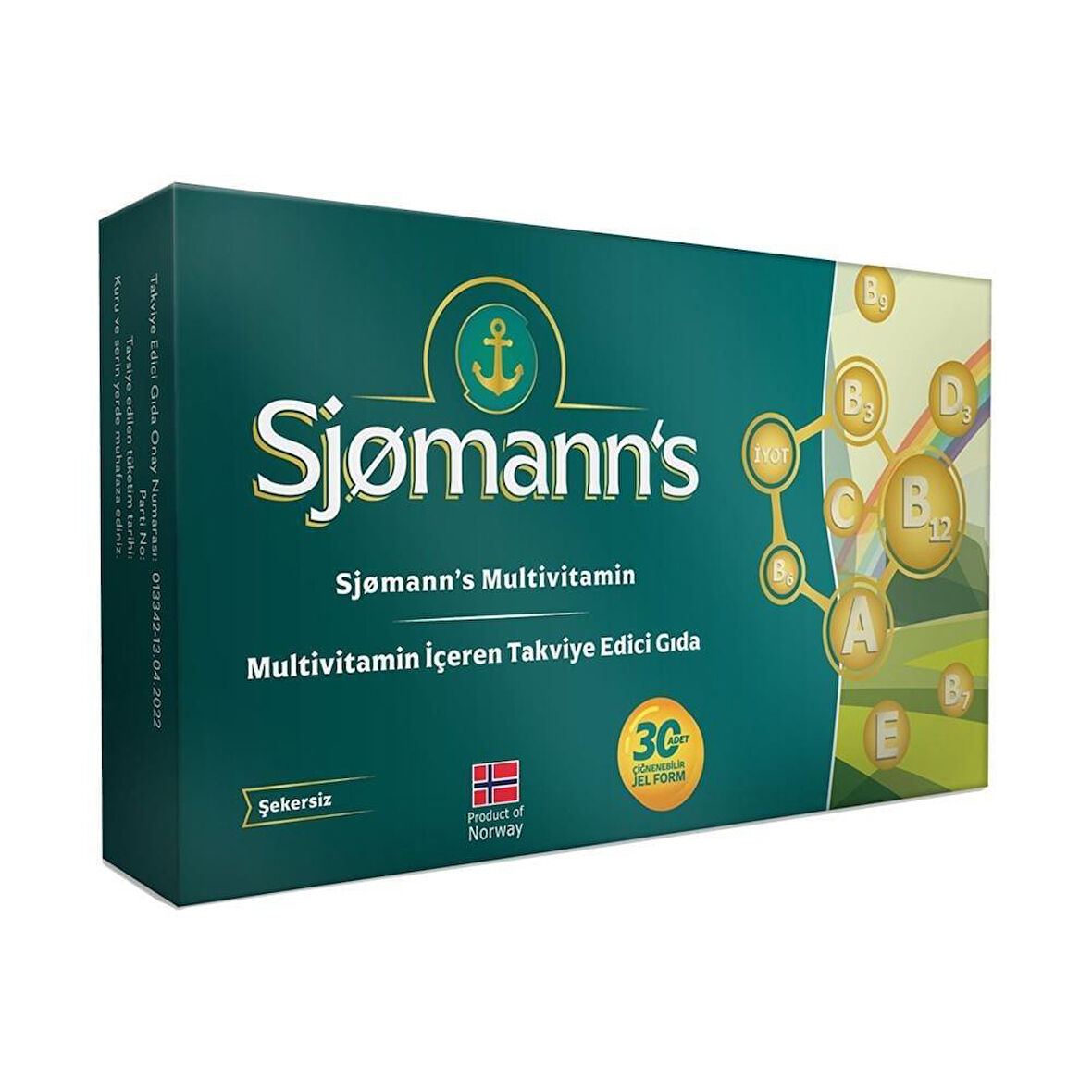 Sjomann's Multivitamin İçeren Takviye Edici Gıda 30 Tablet