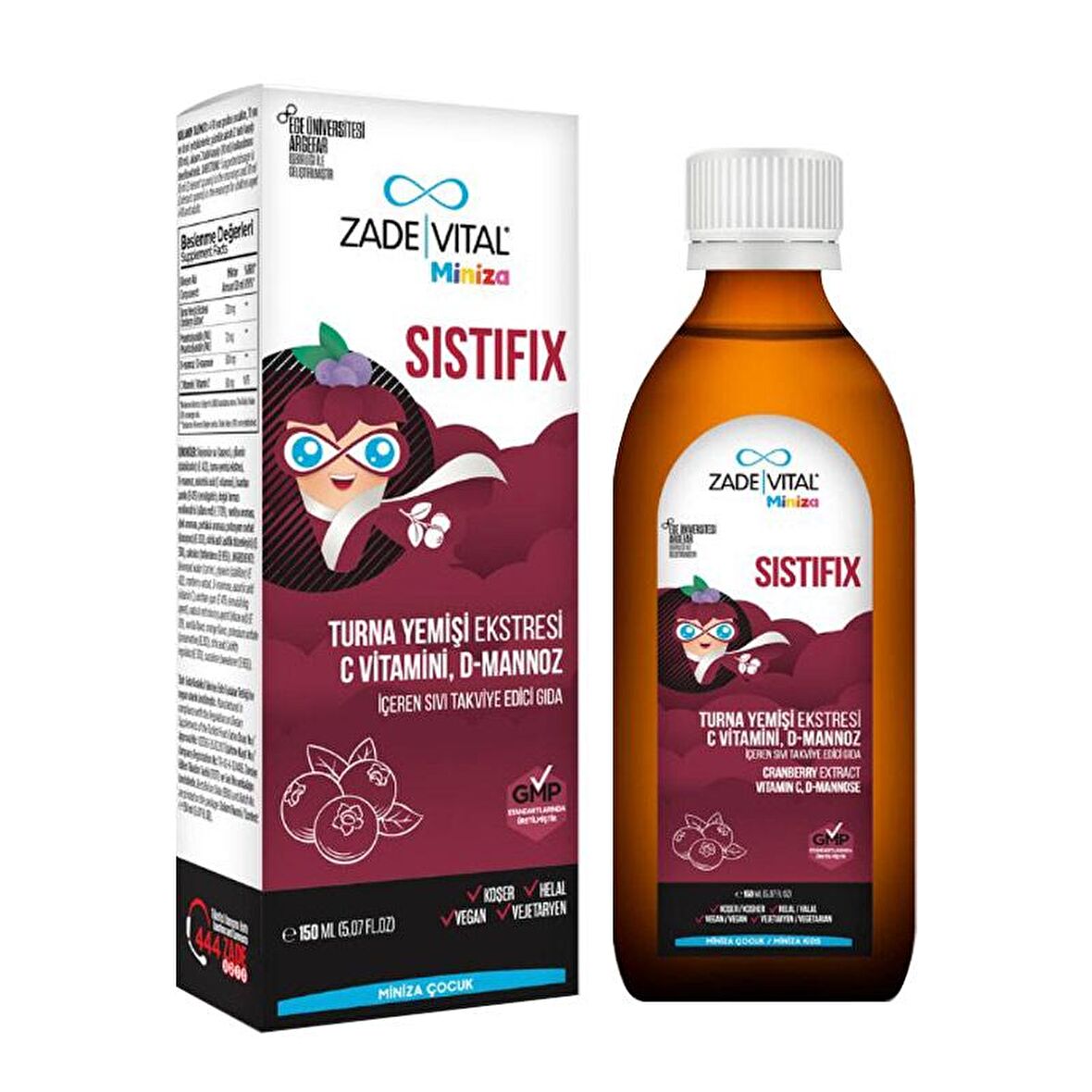 Miniza Sistifix Turna Yemişi Sıvı Takviye Edici Gıda 150 ml