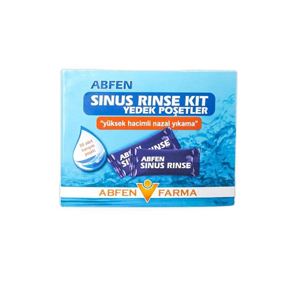 Abfen Sinus Rinse Kit Yedek Poşetler Yüksek Hacimli Nazal Yıkama 50’li