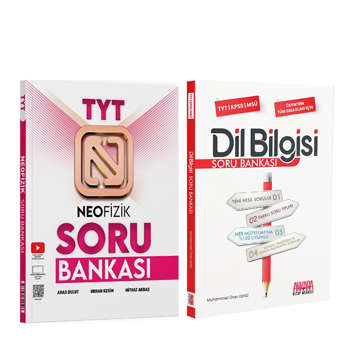 NeoFizik Yayınları TYT Fizik ve AKM Dil Bilgisi Soru Bankası Seti 2 Kitap