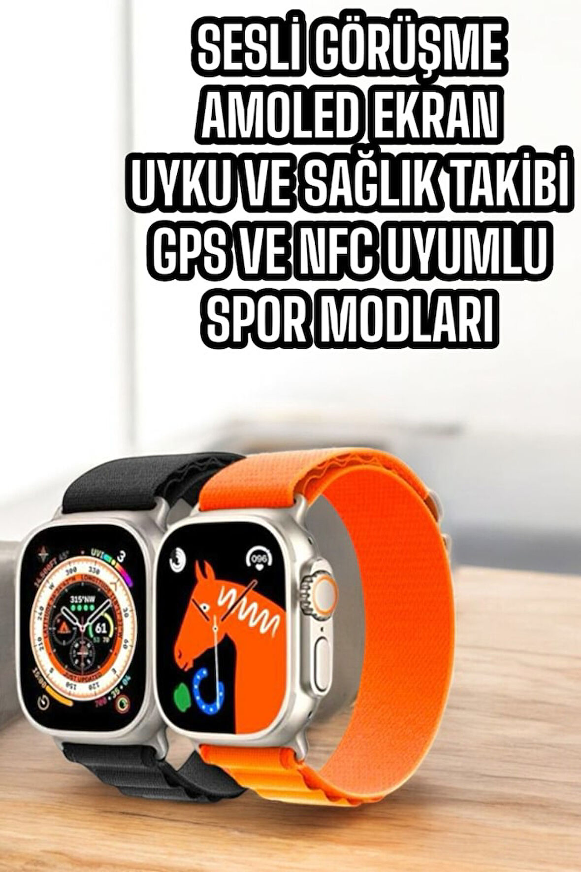 Günlük & Spor İçin İdeal S8 Ultra 3 Kordonlu Akıllı Saat