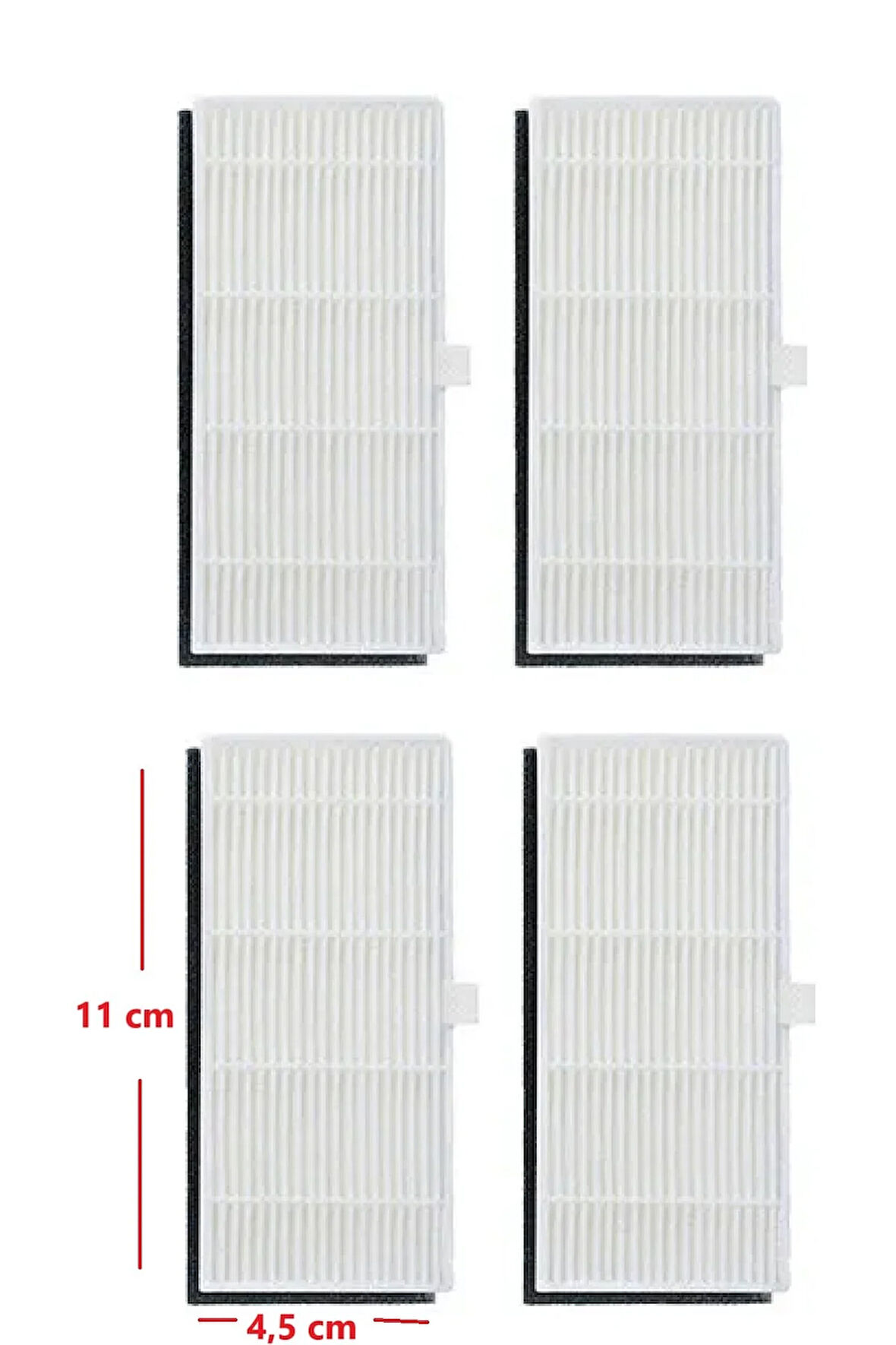 VIOMI S9 Uyumlu Hepa  Filtre  4 Adet Robot Süpürge Filtresi