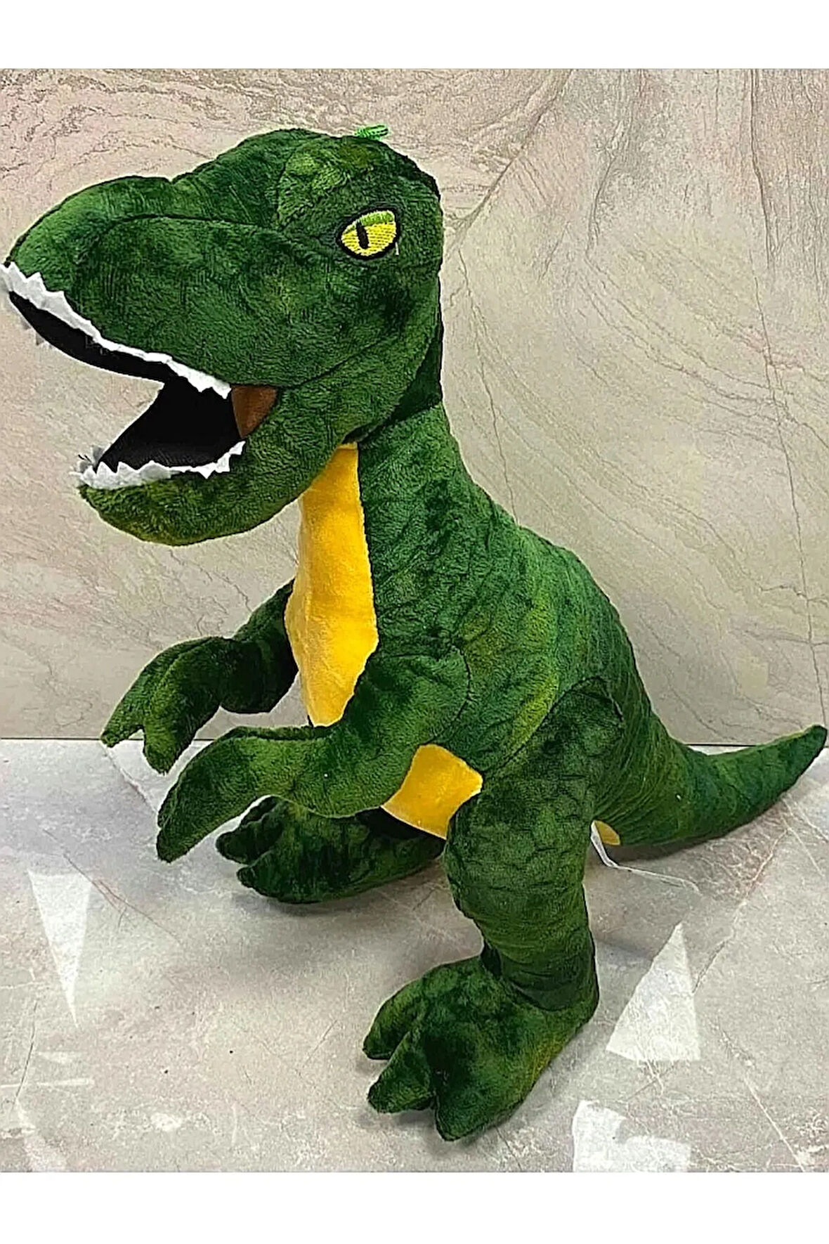 Canavar Dinazor  Yeşil Trex 40 cm - Peluş Oyuncak T-rex