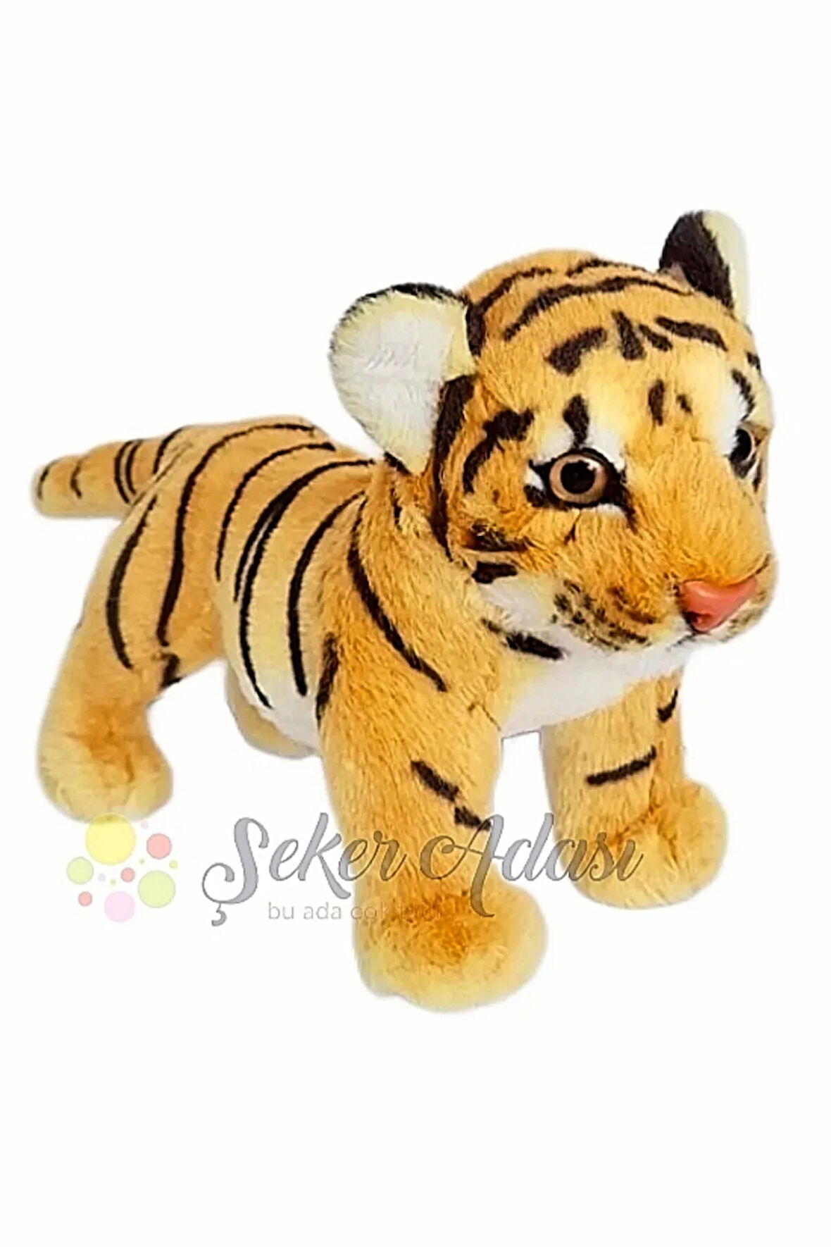 Peluş Yavru Kaplan 35 cm Oyuncak Uyku ve Oyun Arkadaşı Aslan Leopar