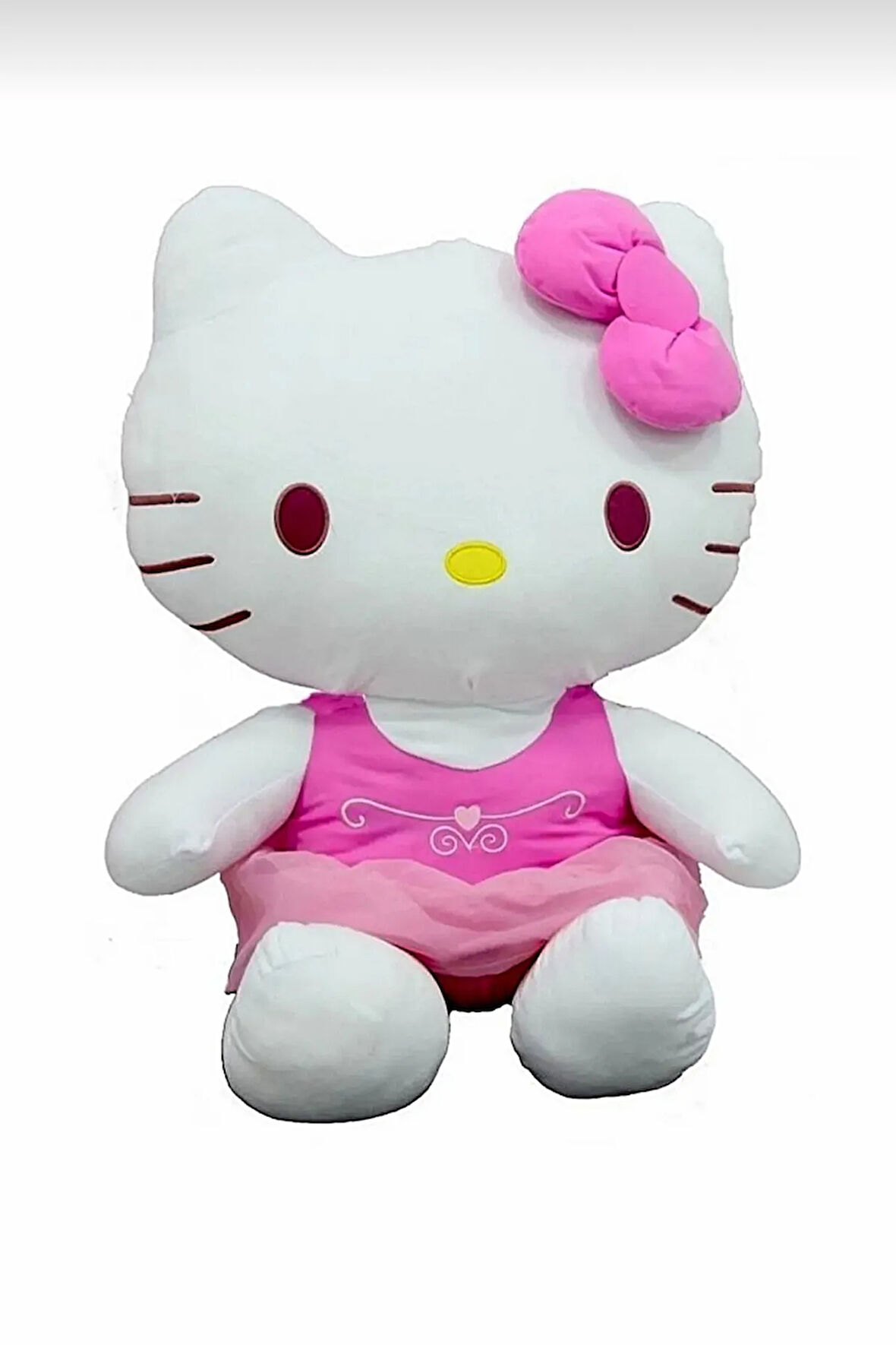 Ithal Lisanslı Peluş Hello Kitty Fiyonklu Oyun Ve Uyku Arkadaşı Peluş Kedi - Hediyelik