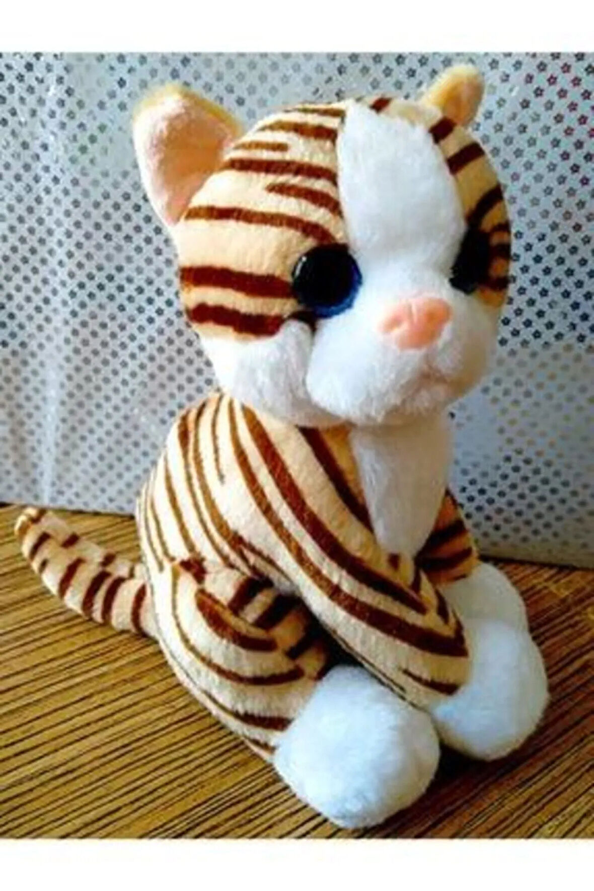 Sevimli Arkadaşım Sesli Miyavlayan Tekir Kedi 28 Cm / Doğum Günü Hediyesi