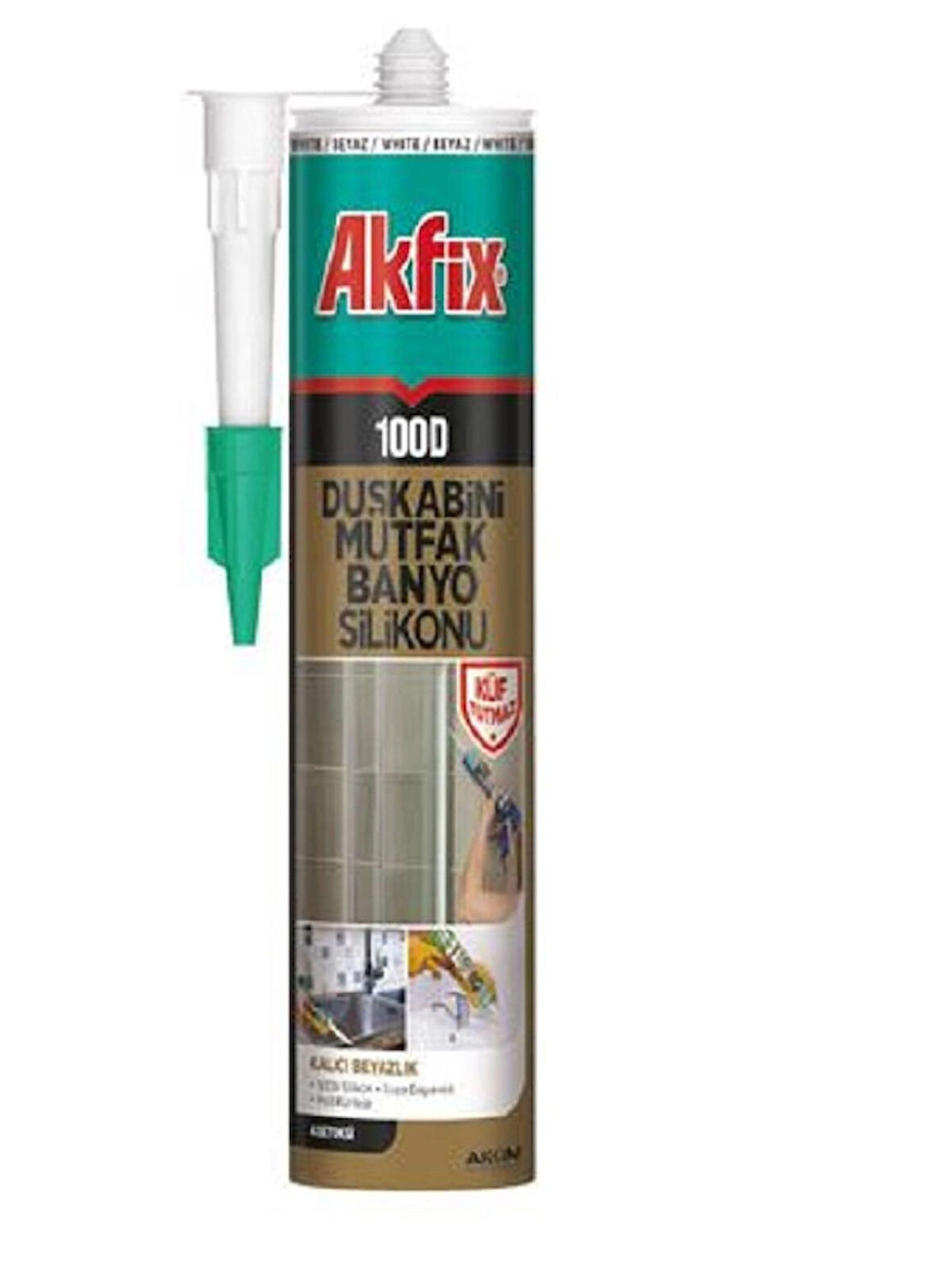 AKFİX 100D DUŞAKABİN SİLİKONU 280ML BEYAZ
